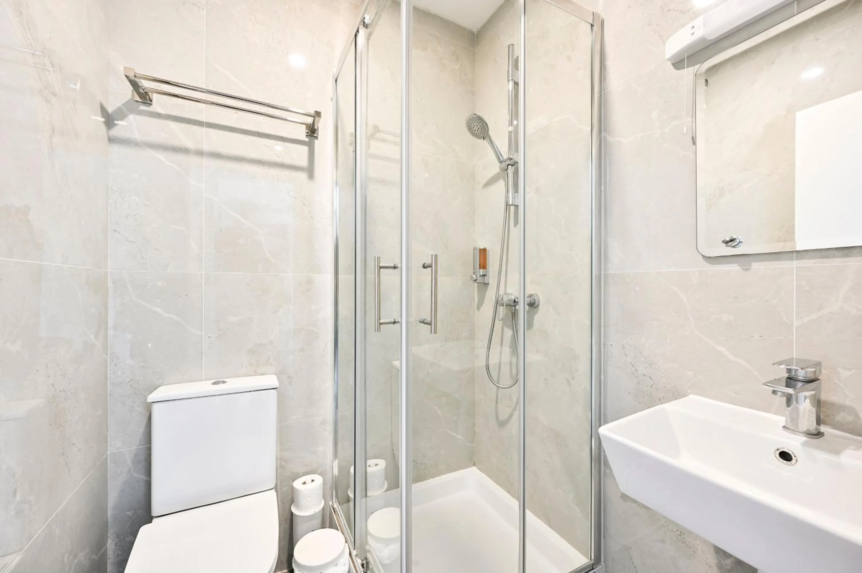 Shower in City London Hotel