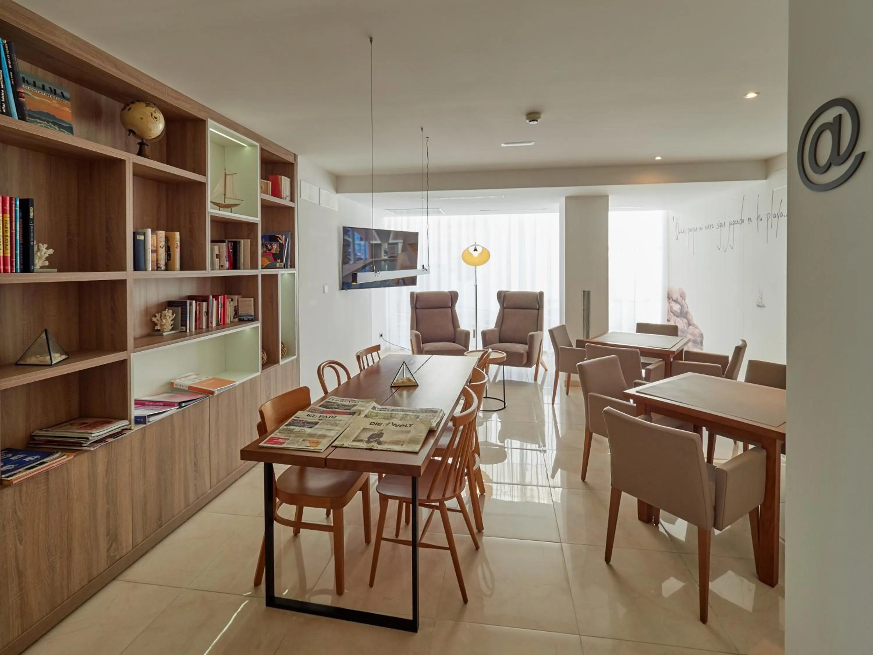 Library in BQ Aguamarina Boutique Hotel