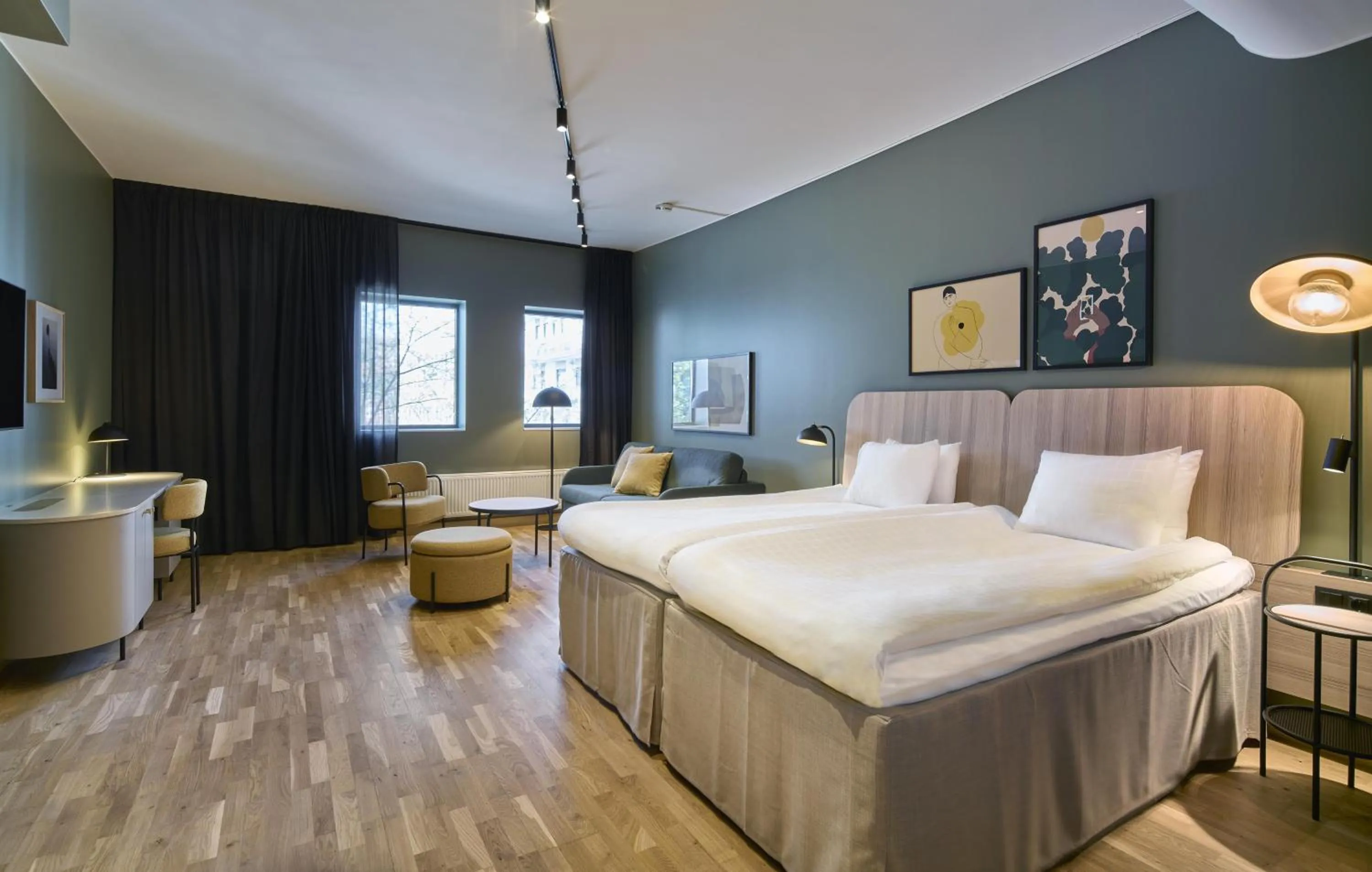 Bedroom, Bed in Scandic Alvik