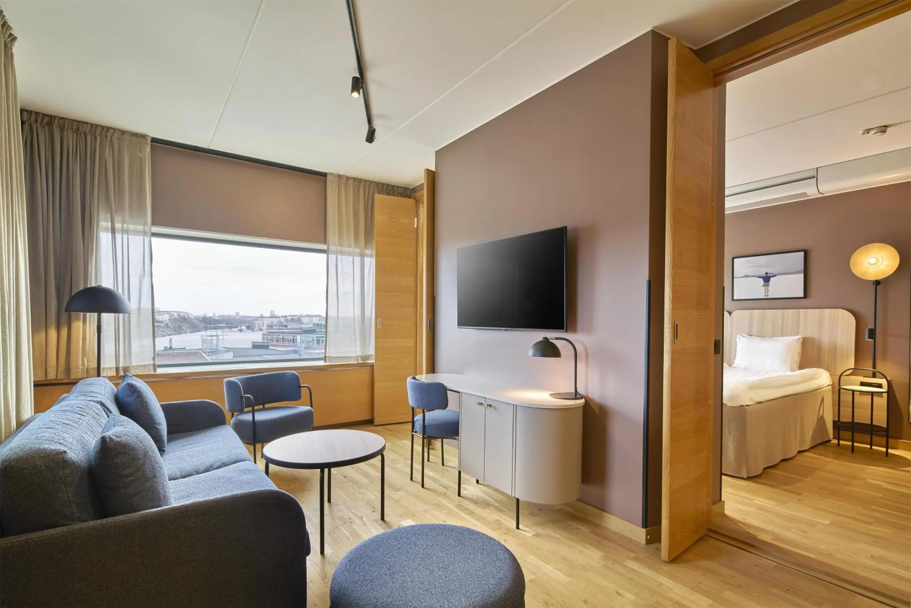 Bedroom, Bed in Scandic Alvik