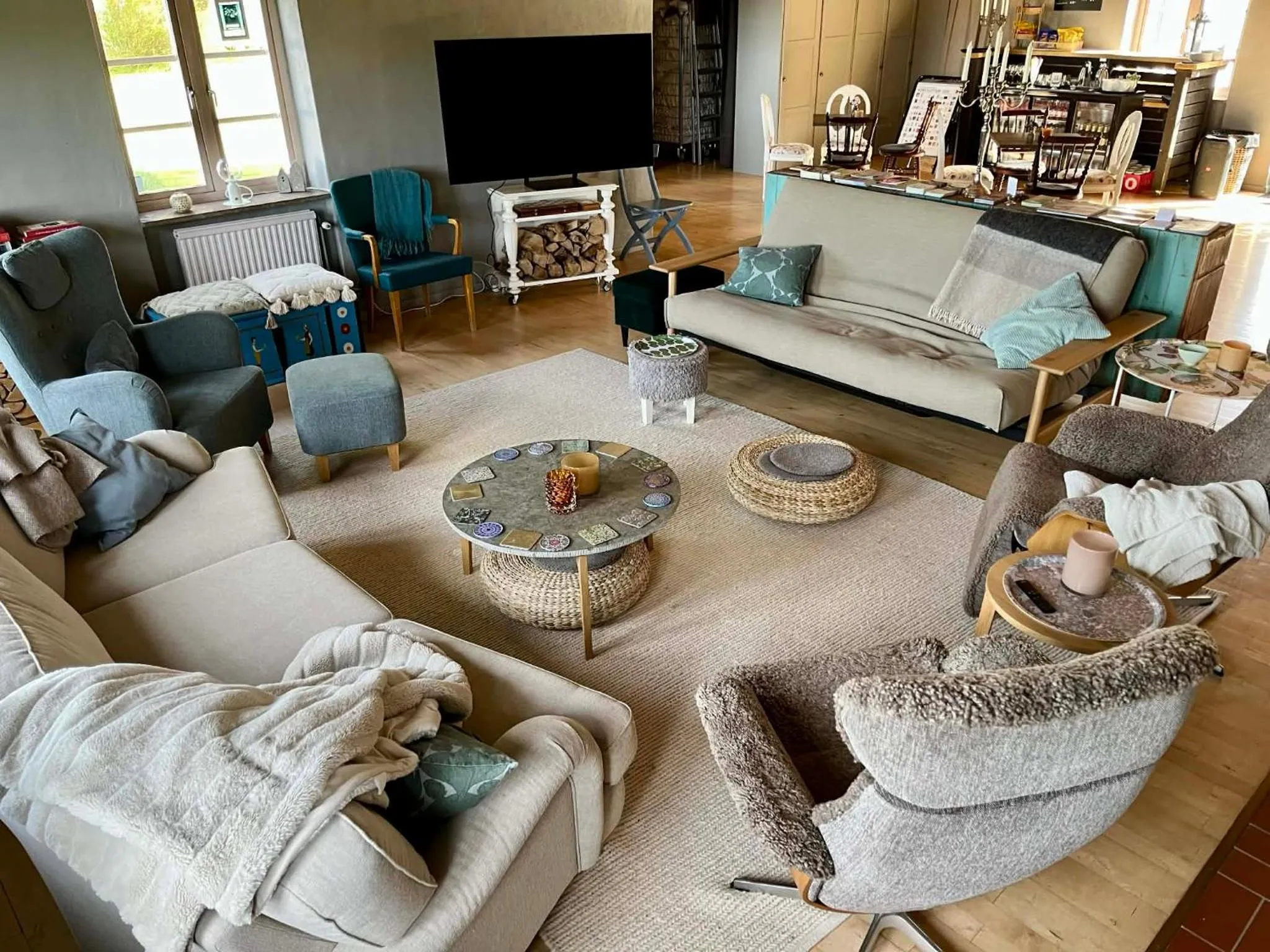 Communal lounge/ TV room in Mellby Atelier på Österlen