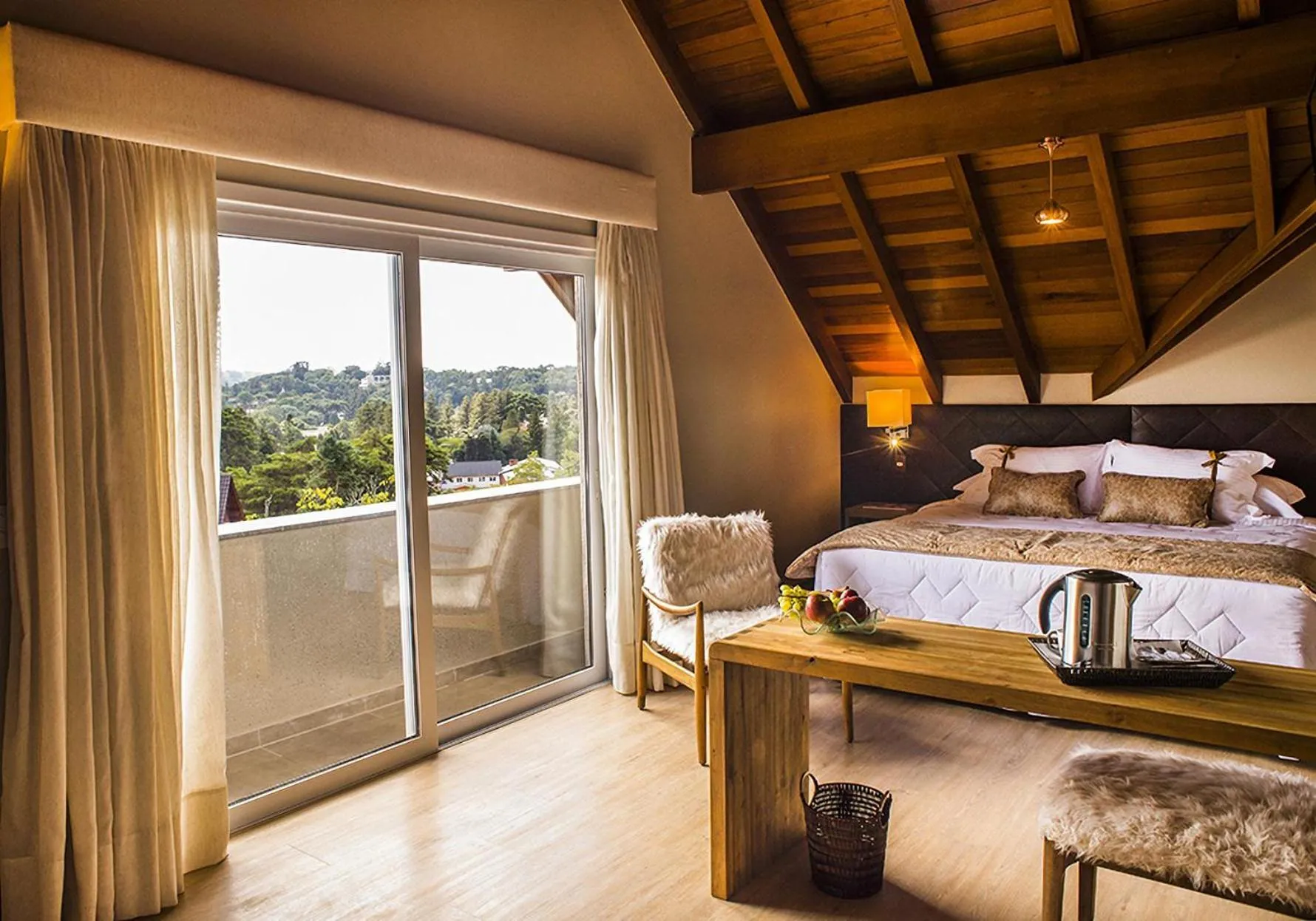 View (from property/room), Bed in Hotel Refugio da Montanha