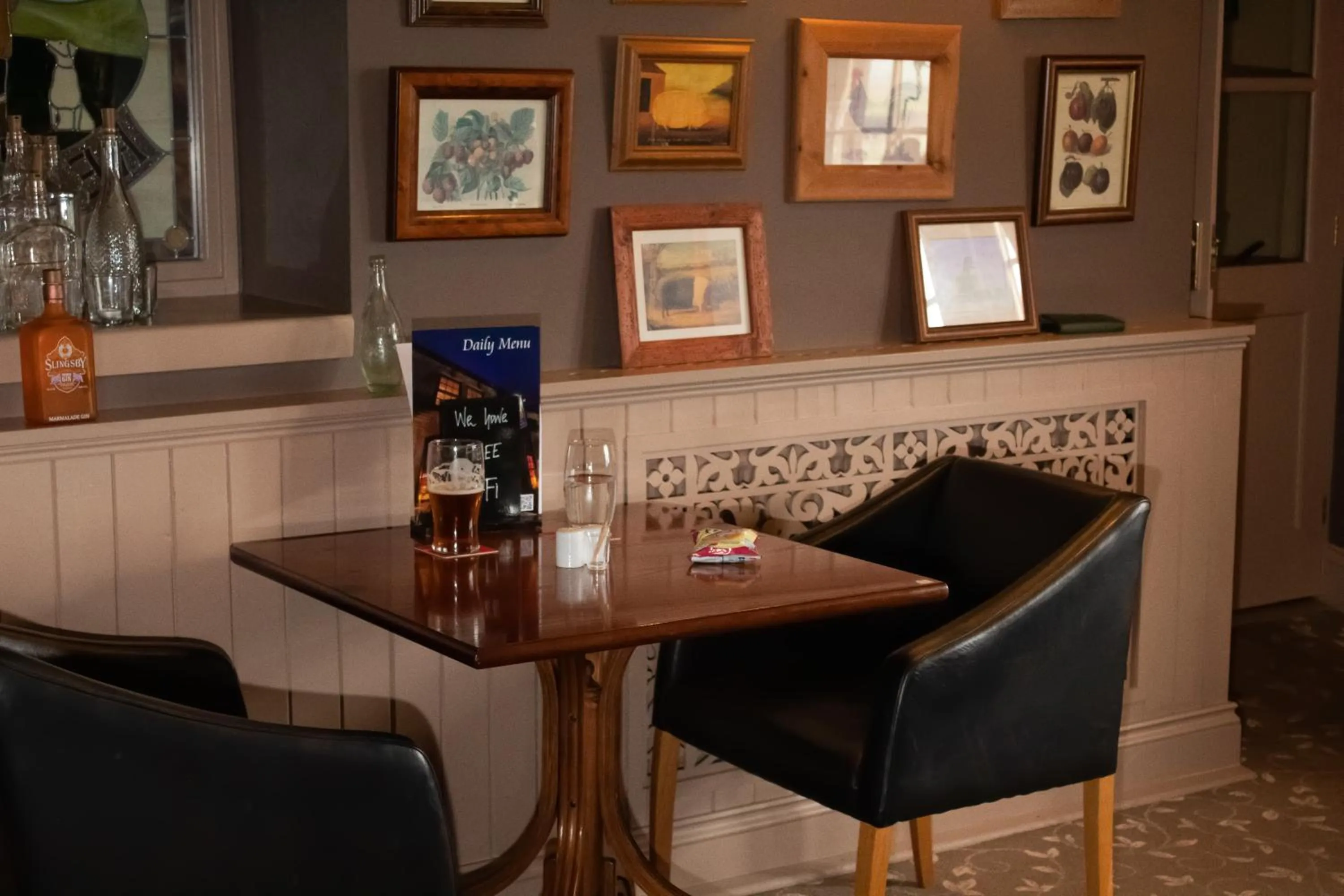 Seating area in The Dog and Partridge