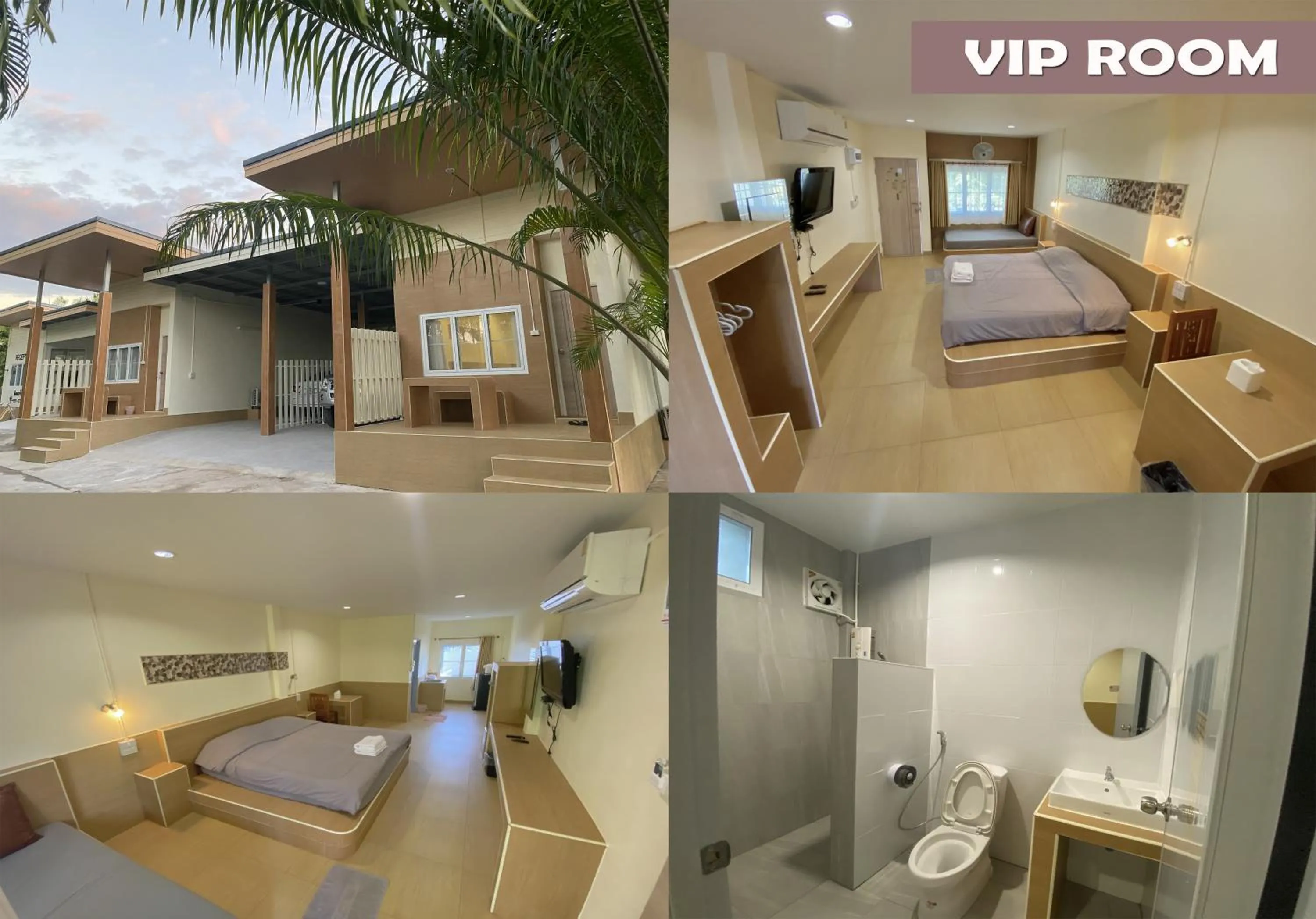 Bed in Baan Suan Palm Resort