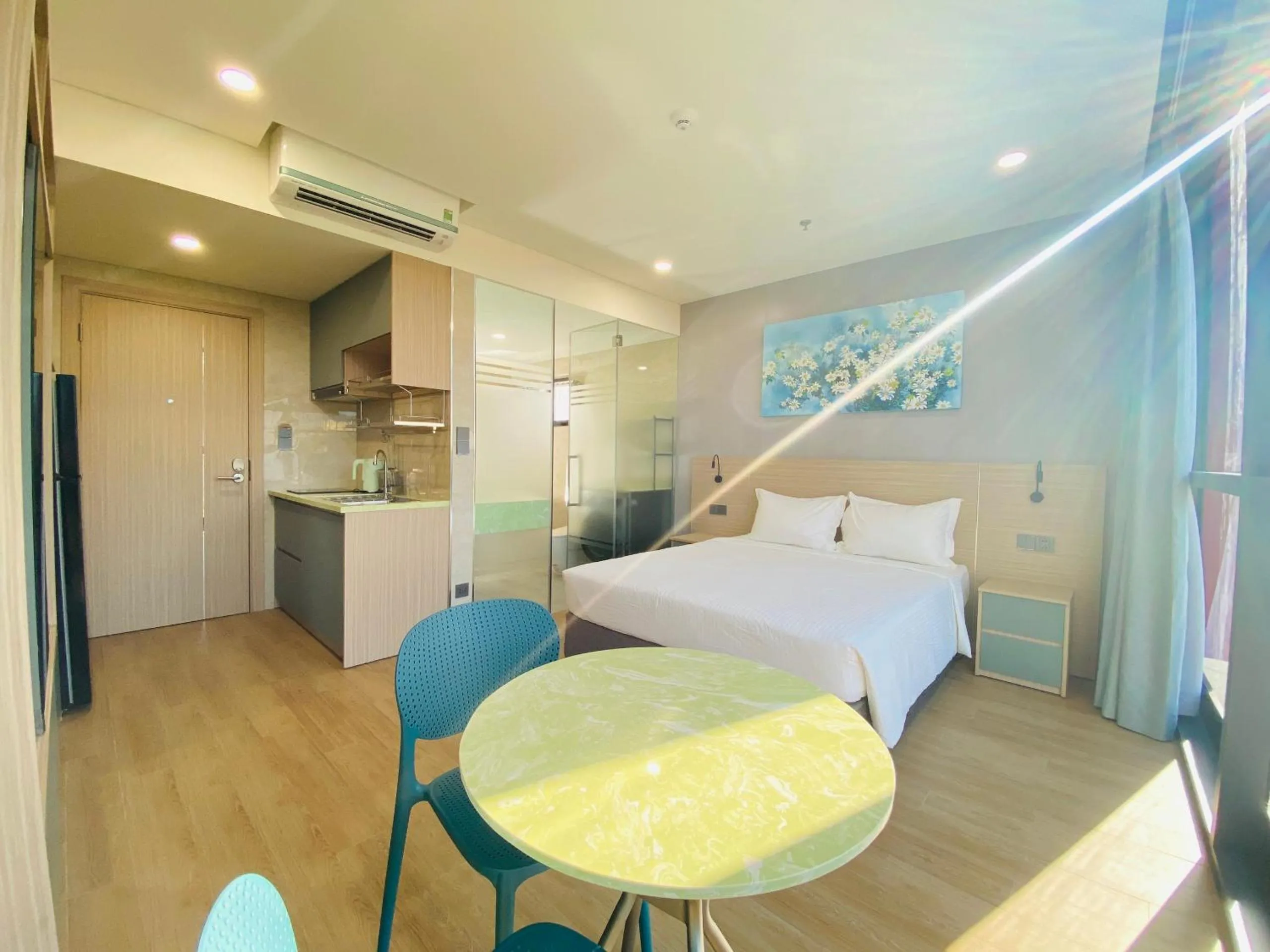 Kitchen or kitchenette, Bed in NAM Hotel & Residences