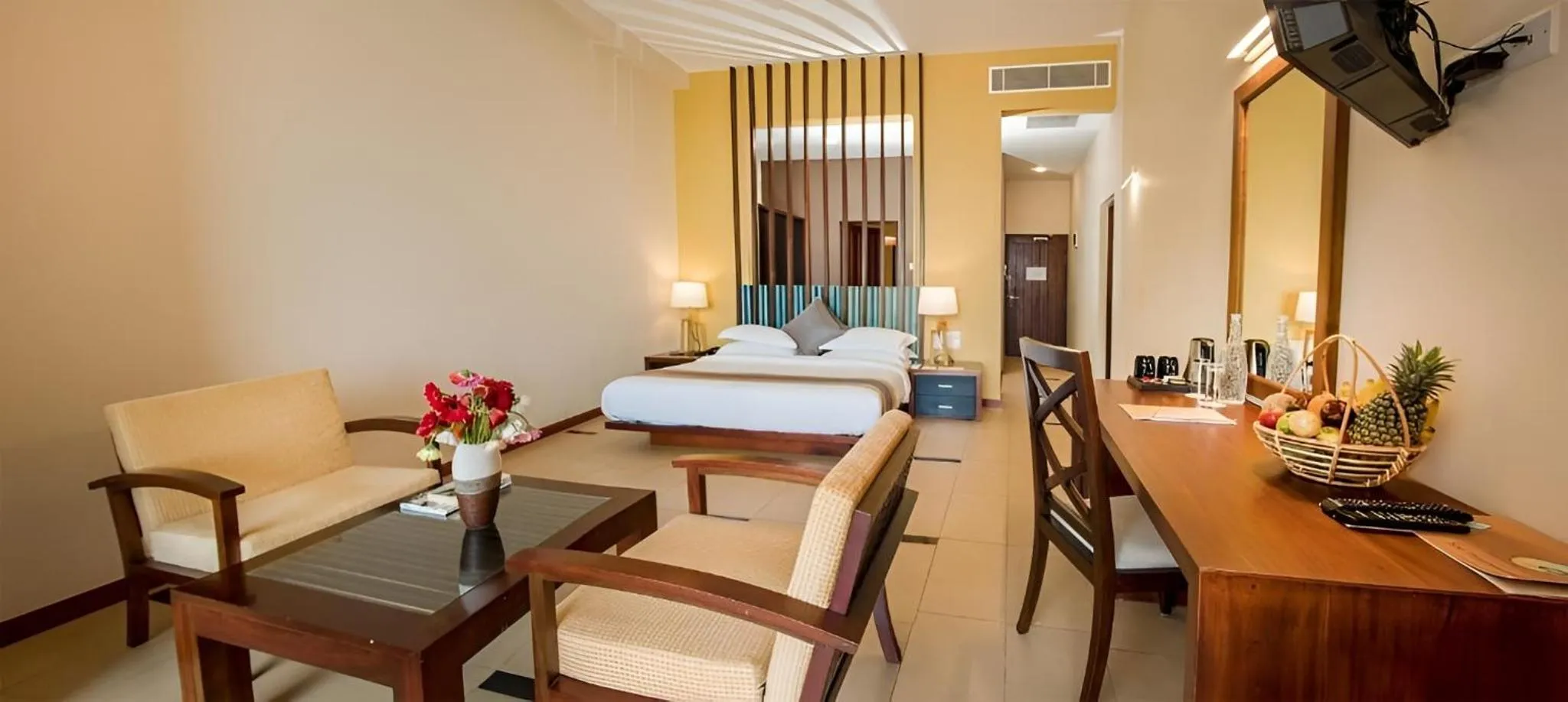 Bed in Sooriya Resort & Spa