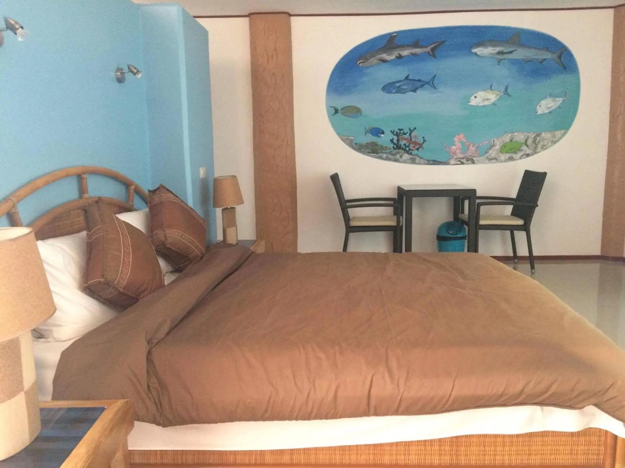 Bed in Cabilao Sunset Dive & Beach Resort