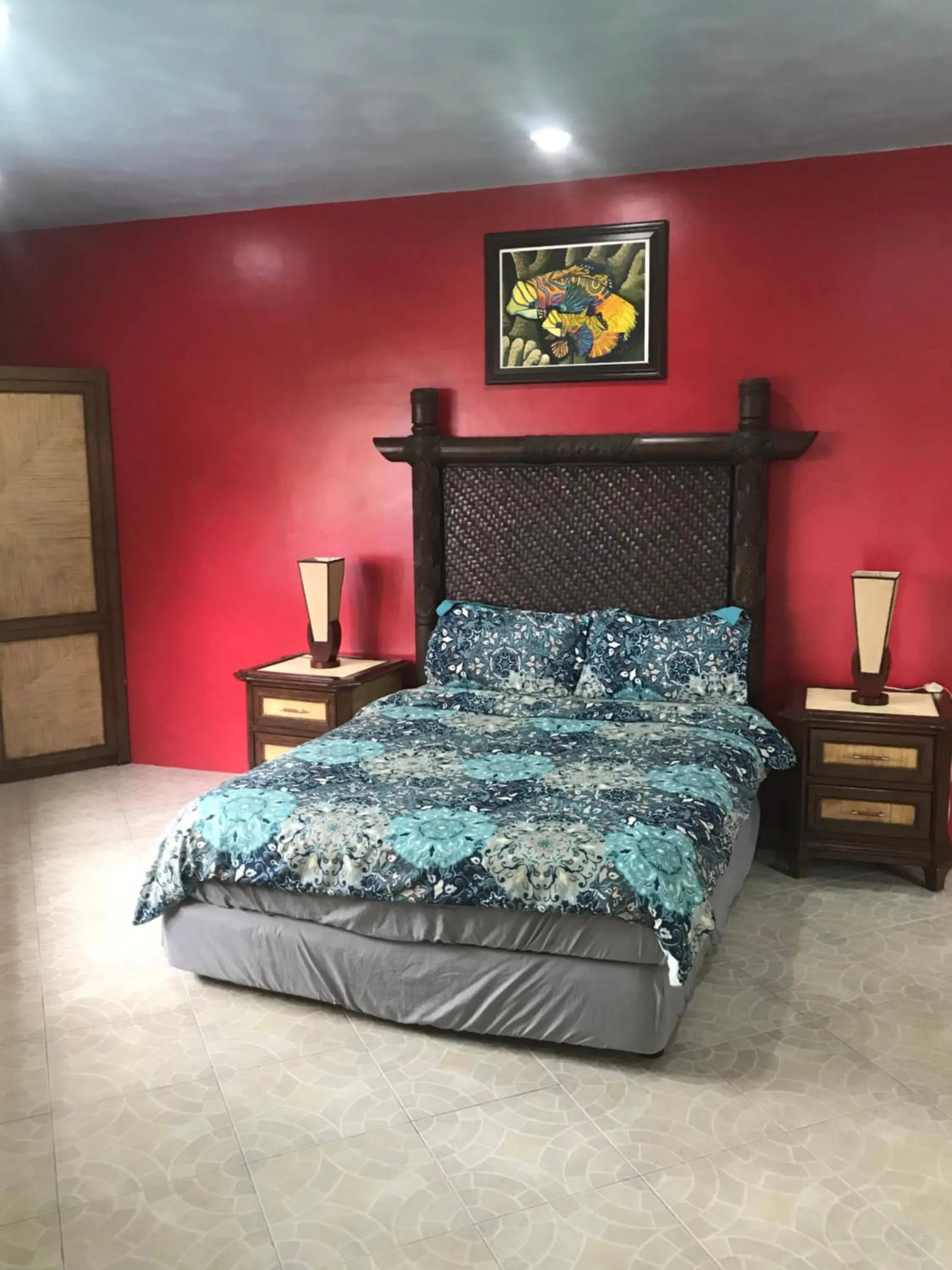 Bed in Cabilao Sunset Dive & Beach Resort