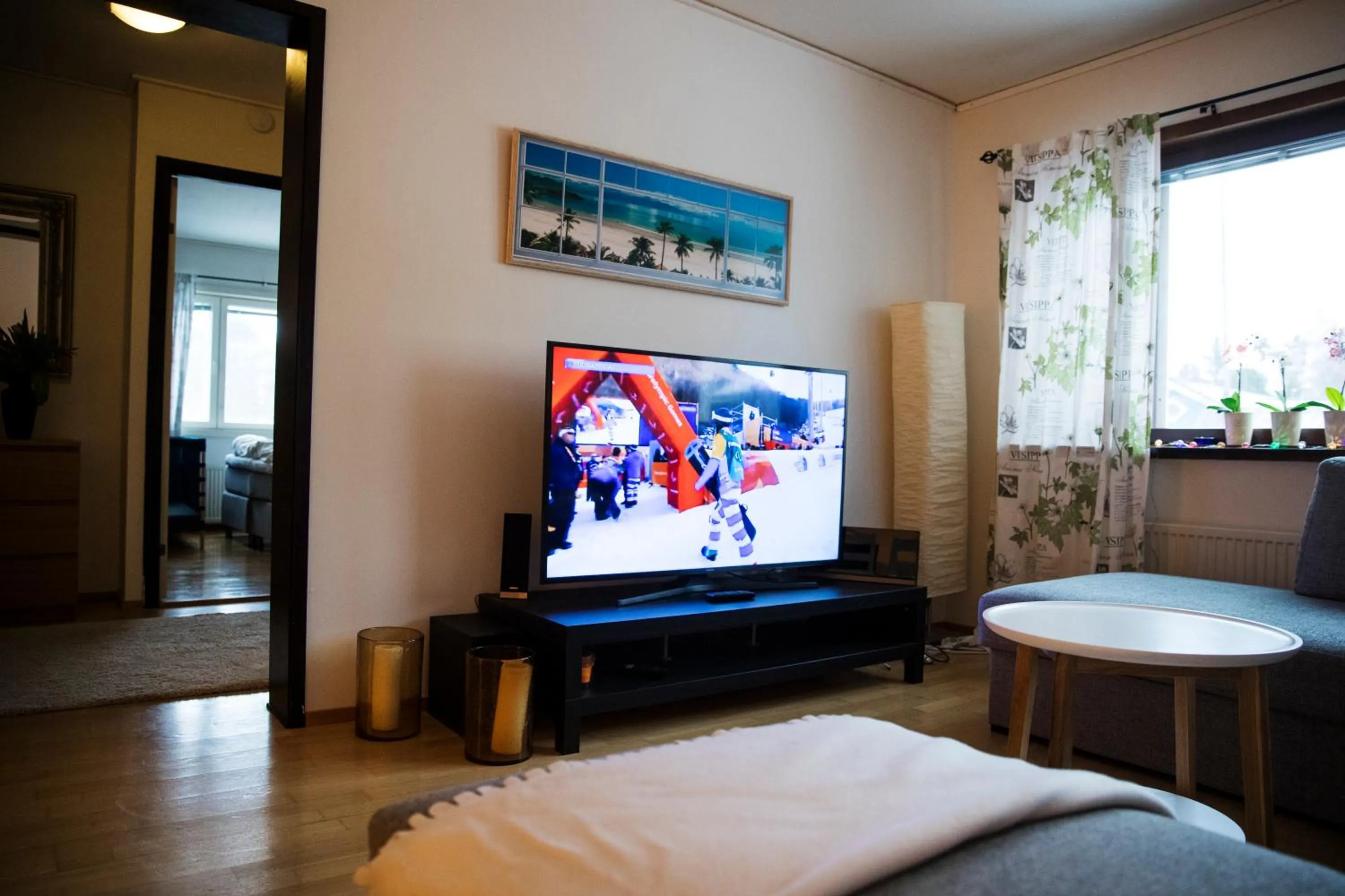 Patio, Bed in Klintvägen Apartments