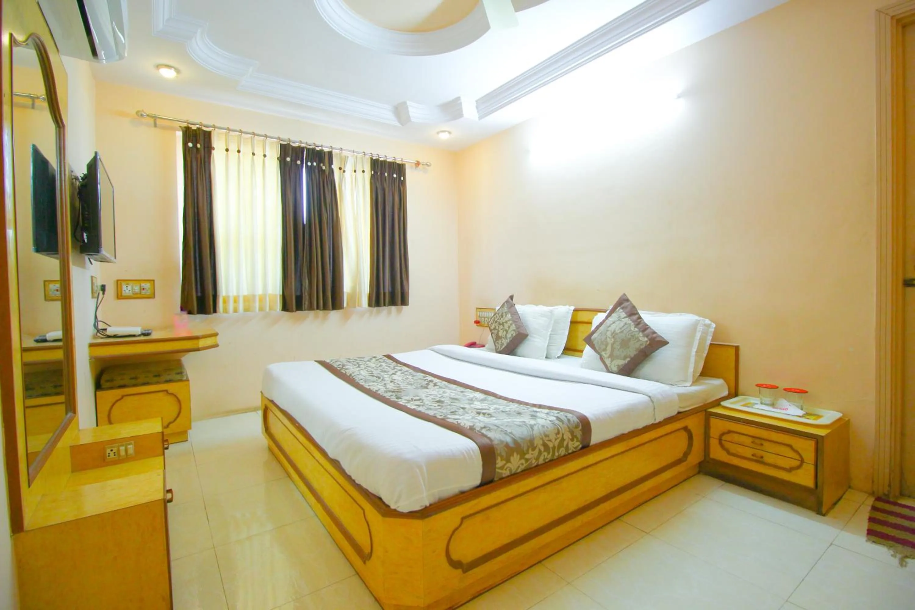 Bed in Hotel Upasana