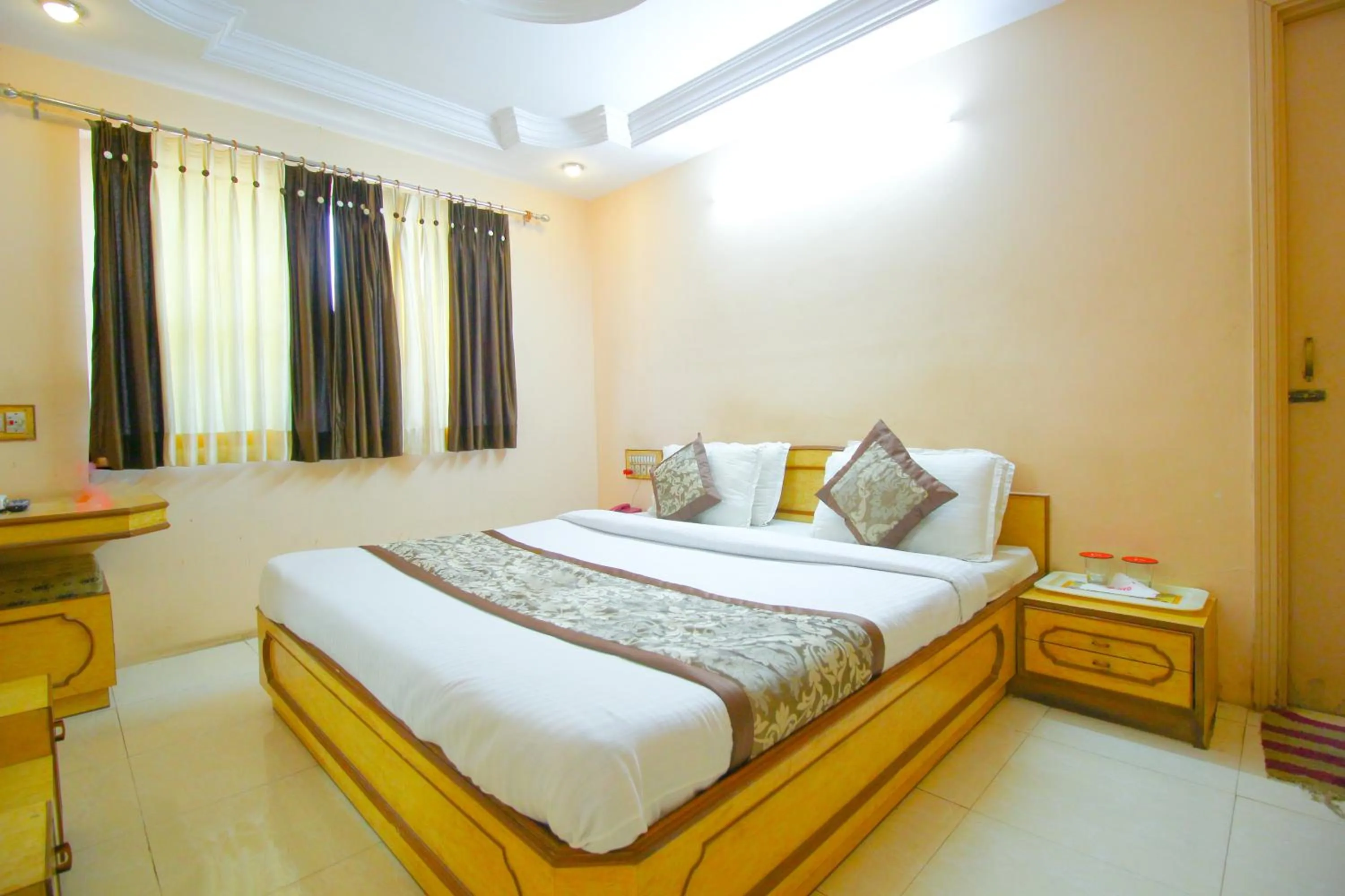 Bed in Hotel Upasana