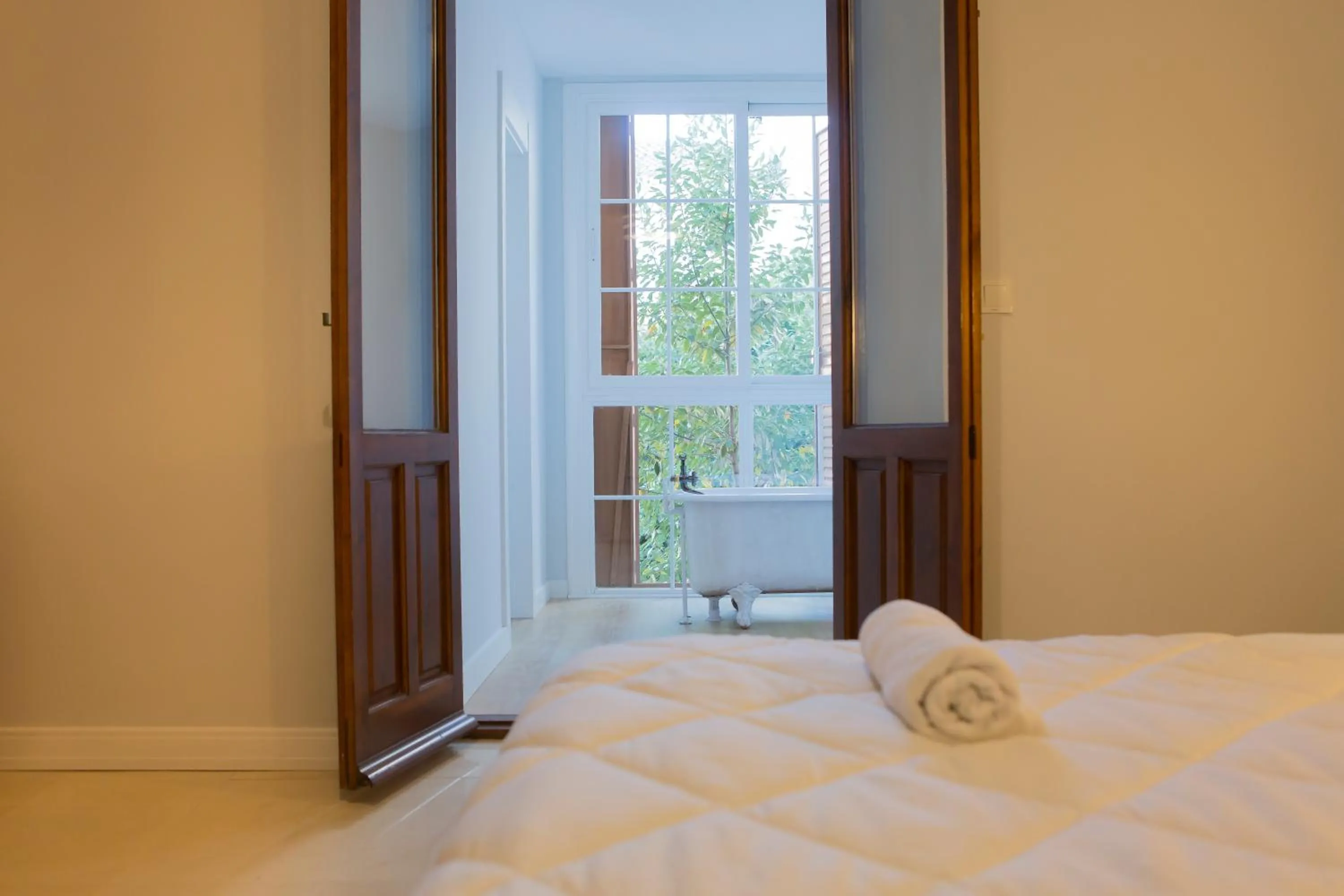 Garden view, Bed in Gala Placida 1923