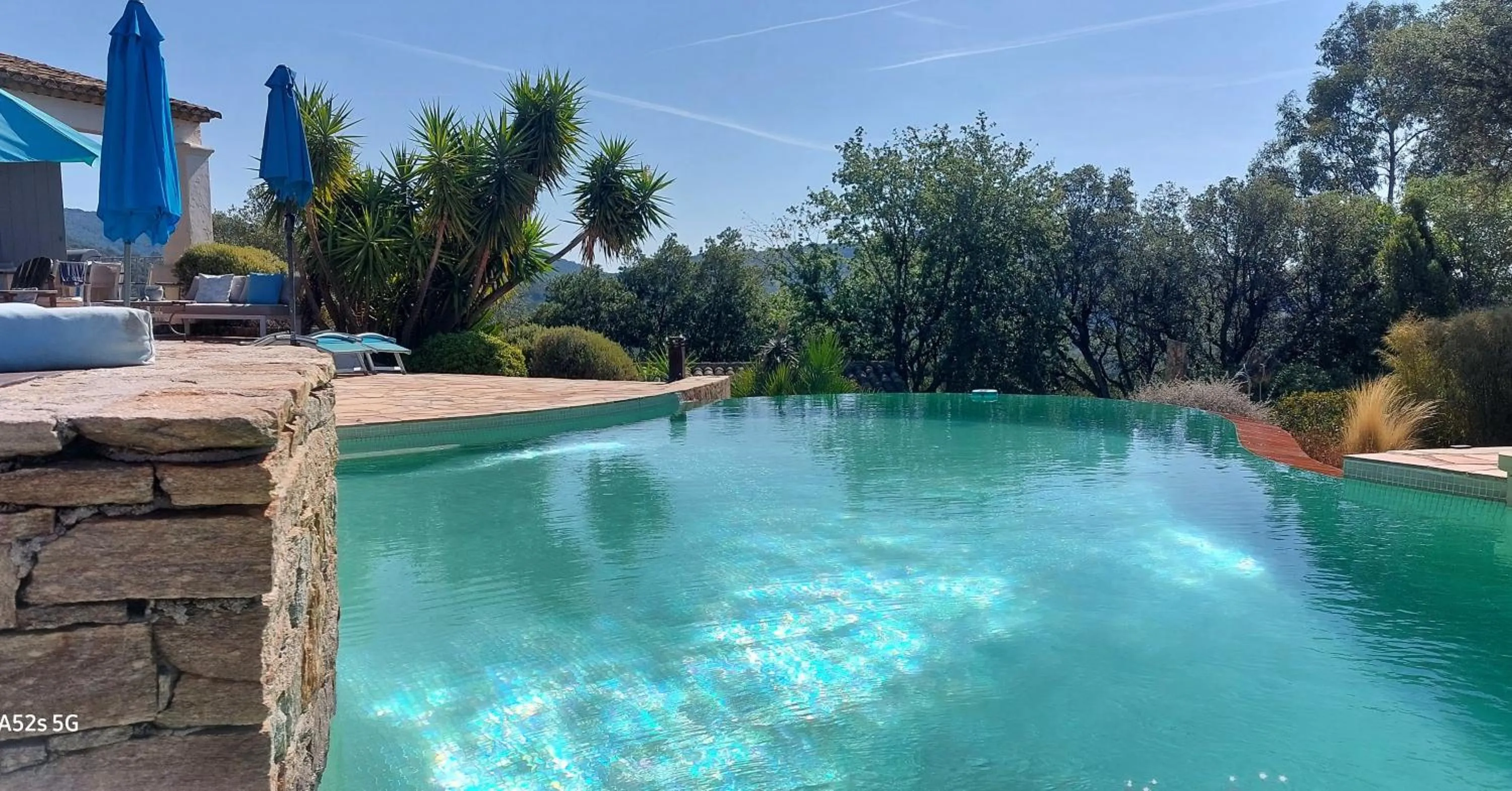 Pool view in Villa des Delices