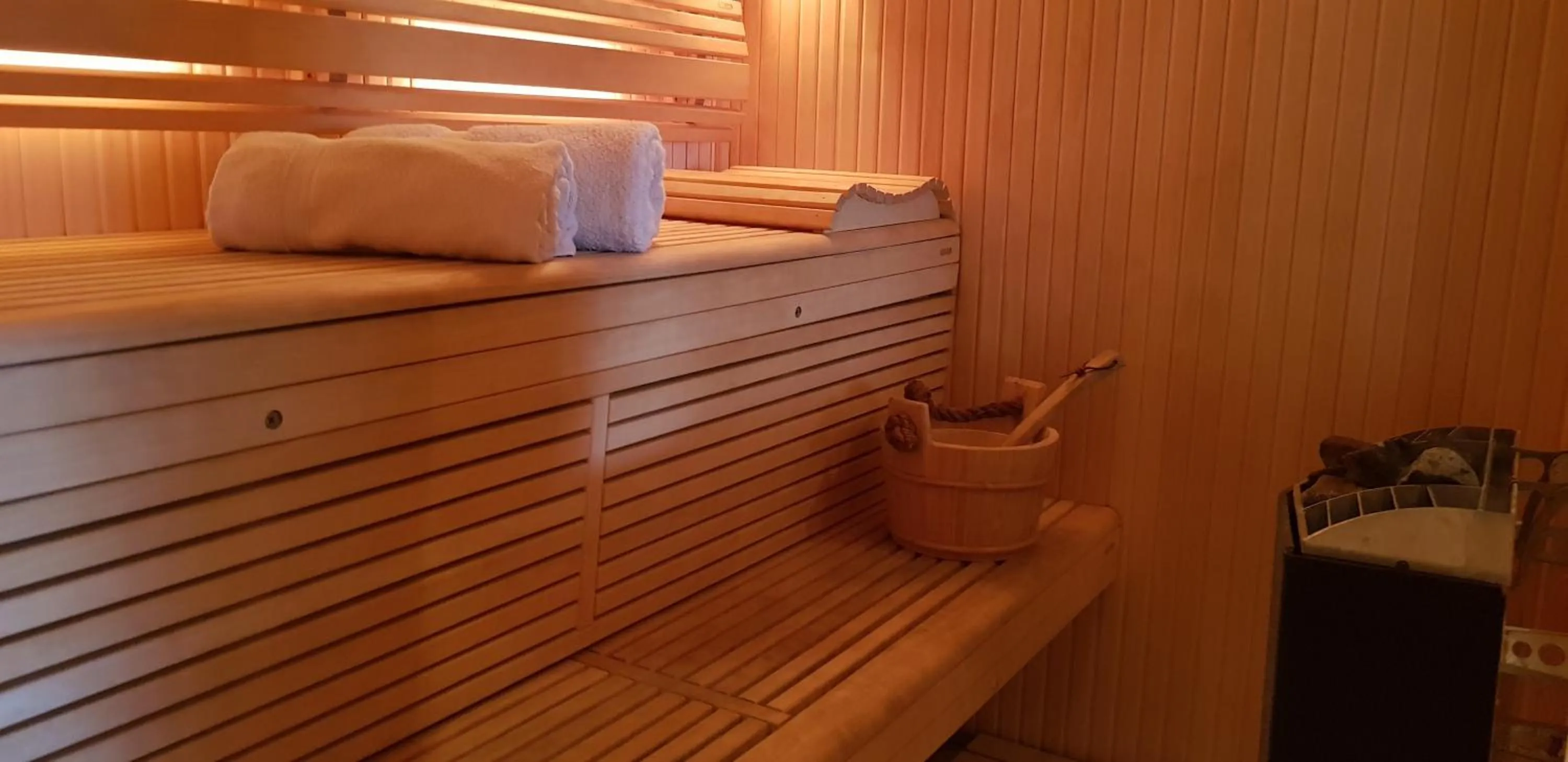 Sauna, Bed in Villa des Delices