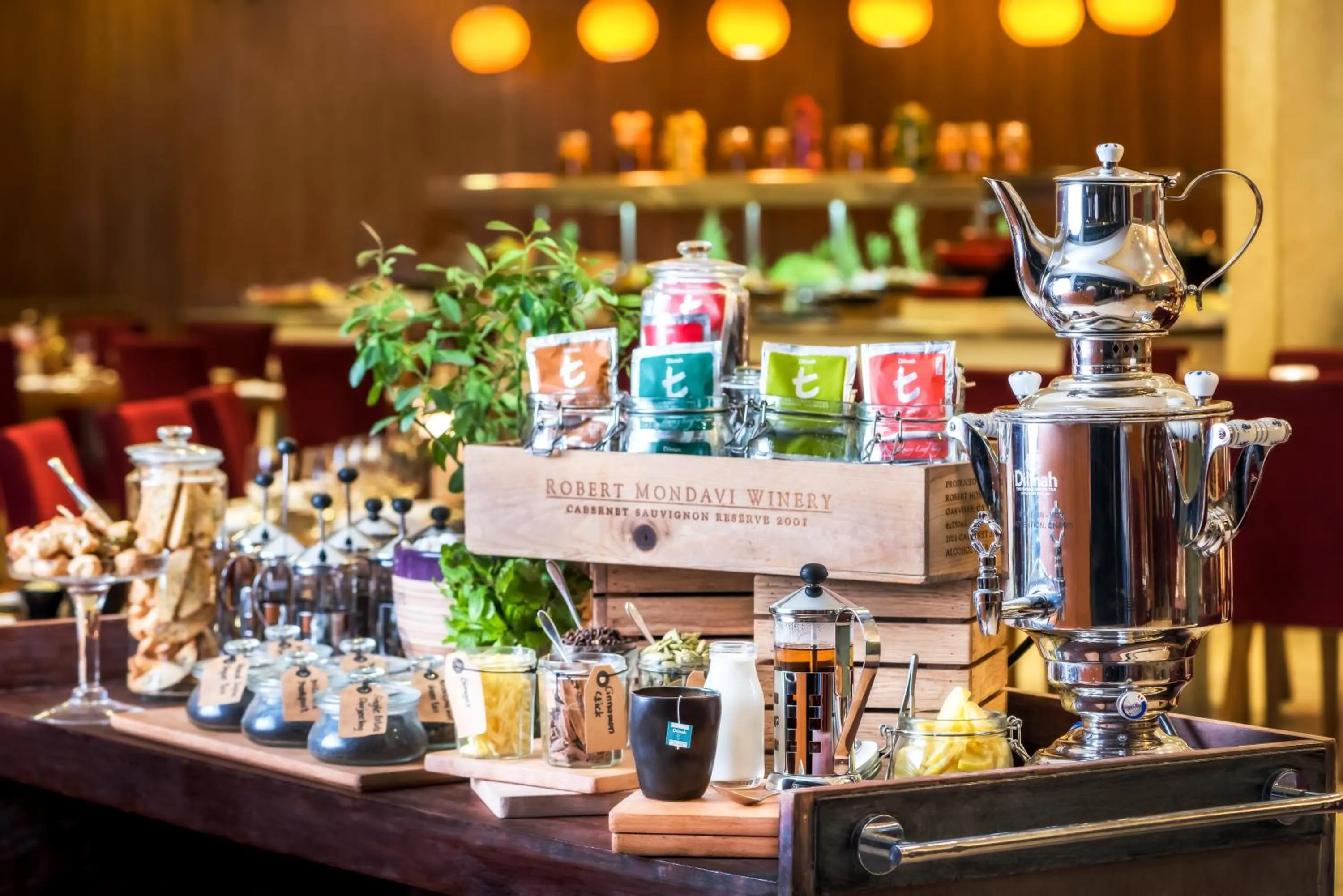 Buffet breakfast in Radisson Blu Hotel, Dubai Waterfront