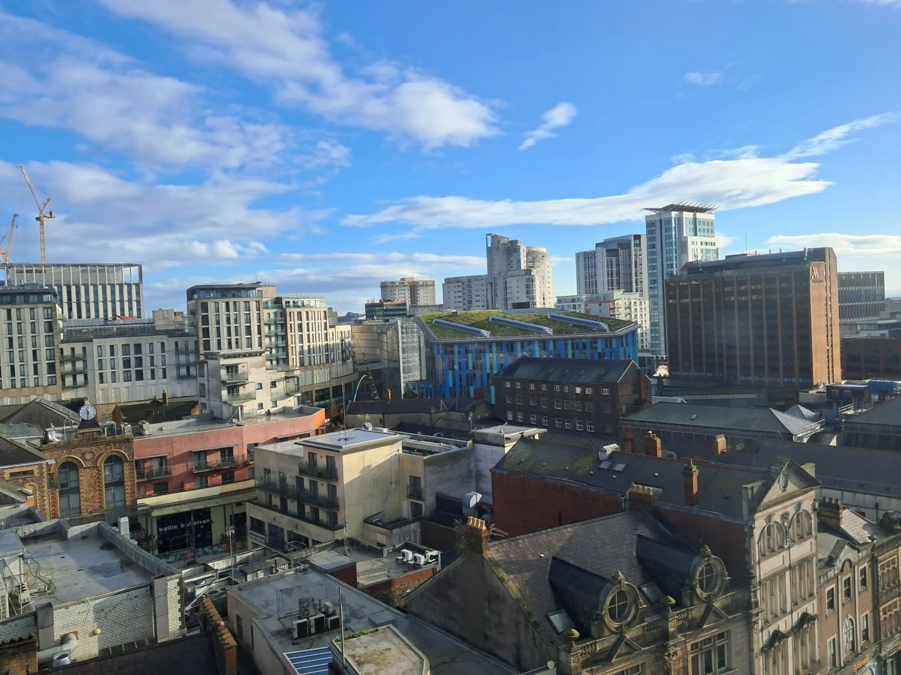 City view in The Royal Hotel Cardiff