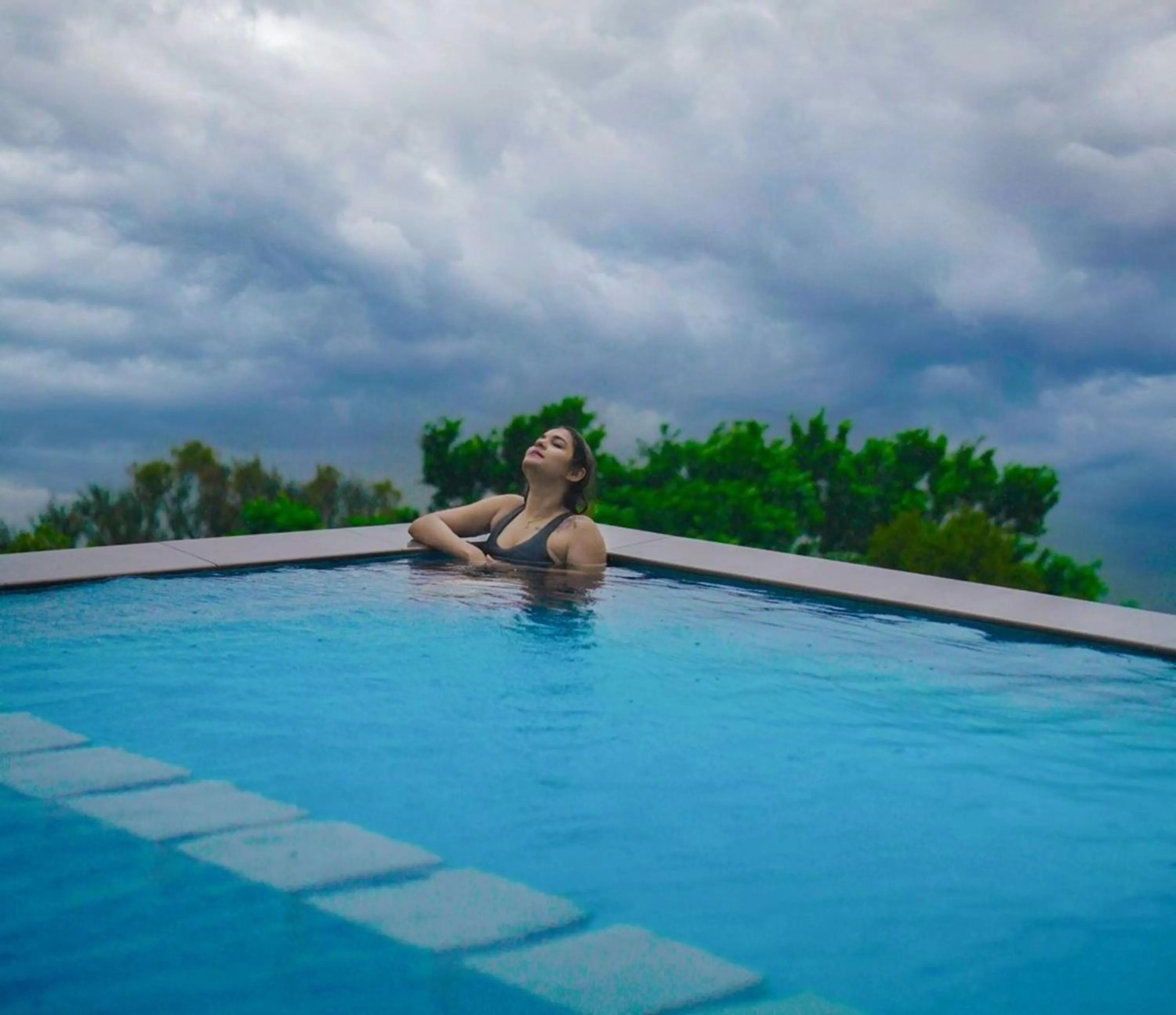 Swimming pool in Shola Crown Resort - Munnar