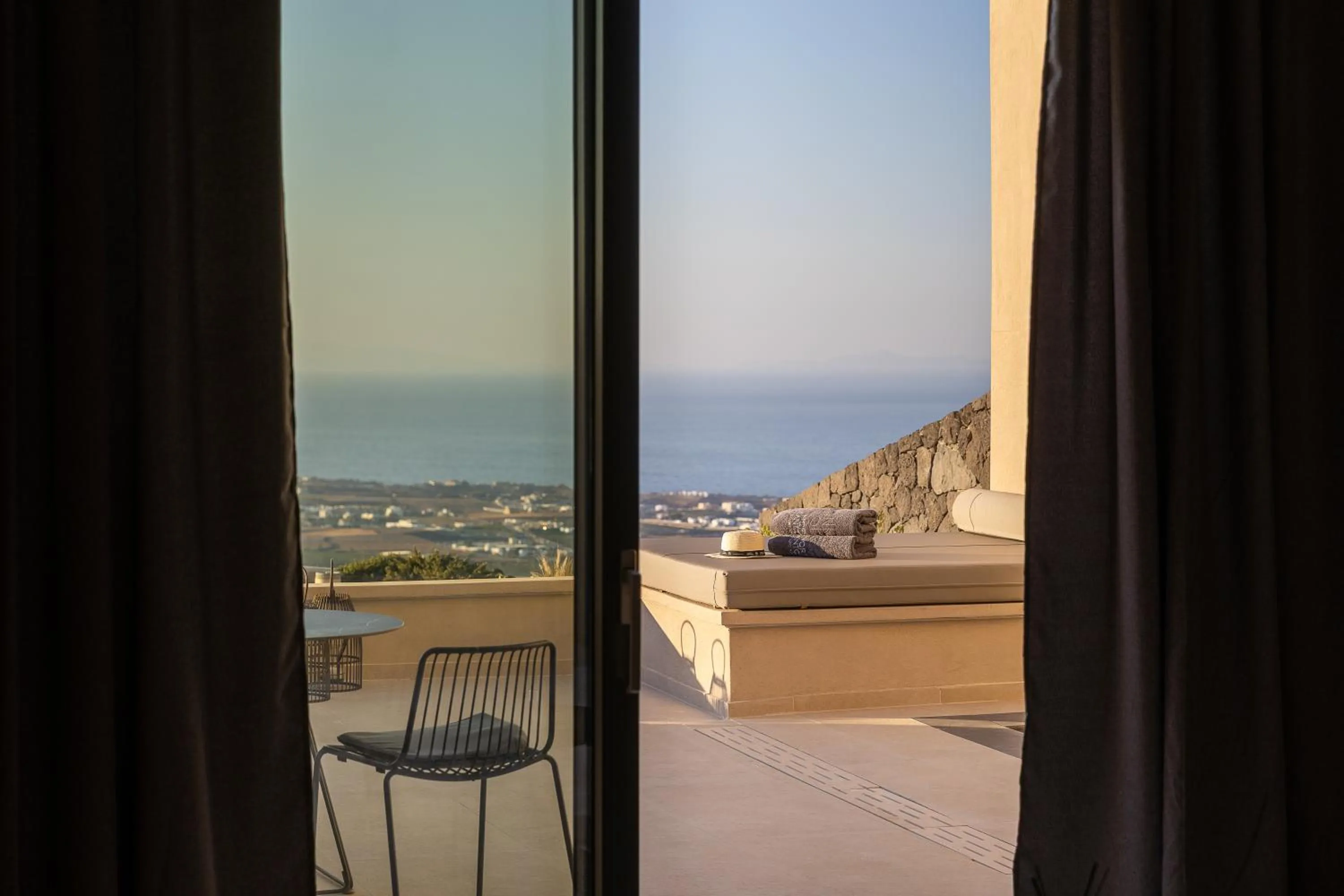 Bird's eye view in North Santorini - A Luxury Spa Hotel