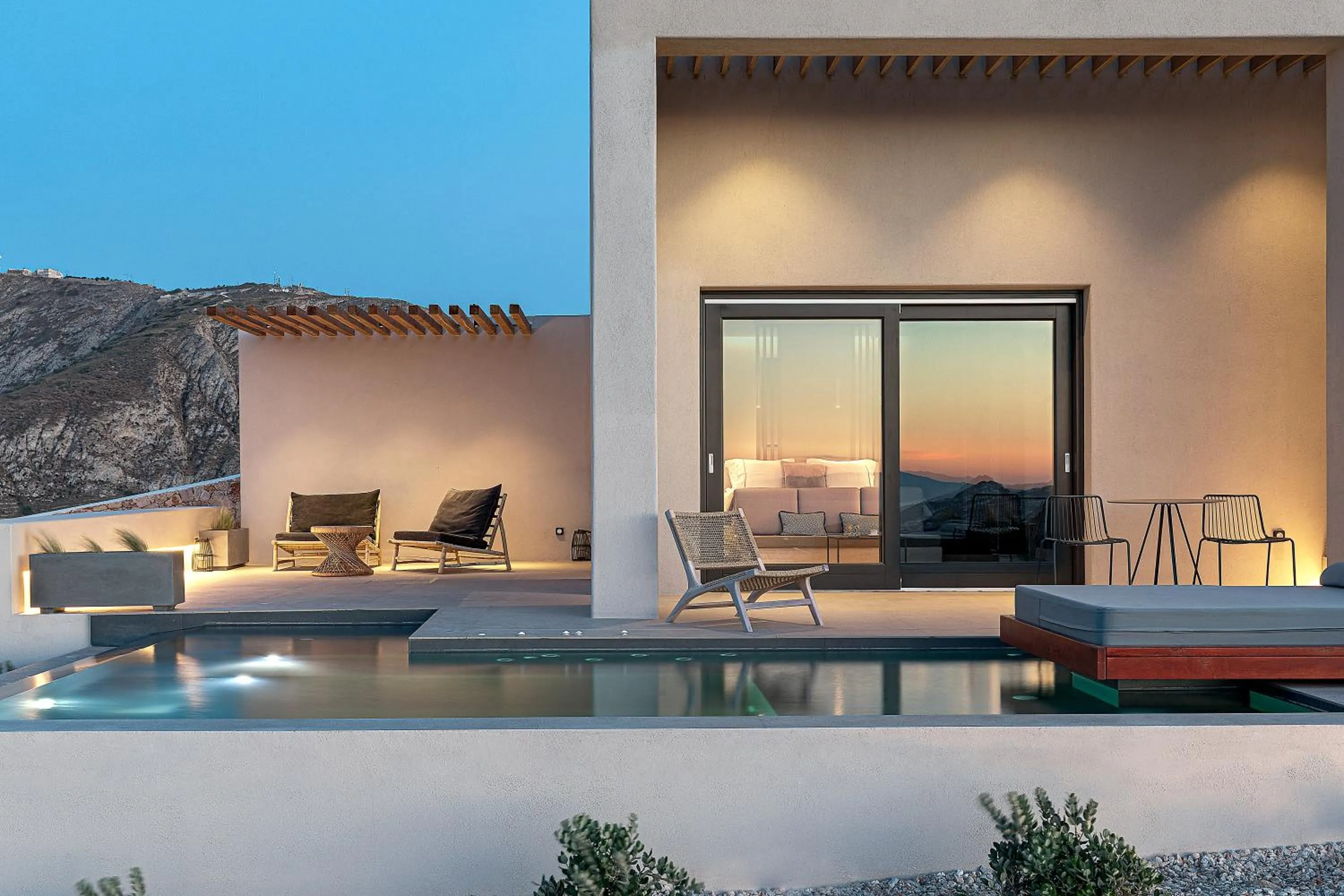 Balcony/Terrace in North Santorini - A Luxury Spa Hotel