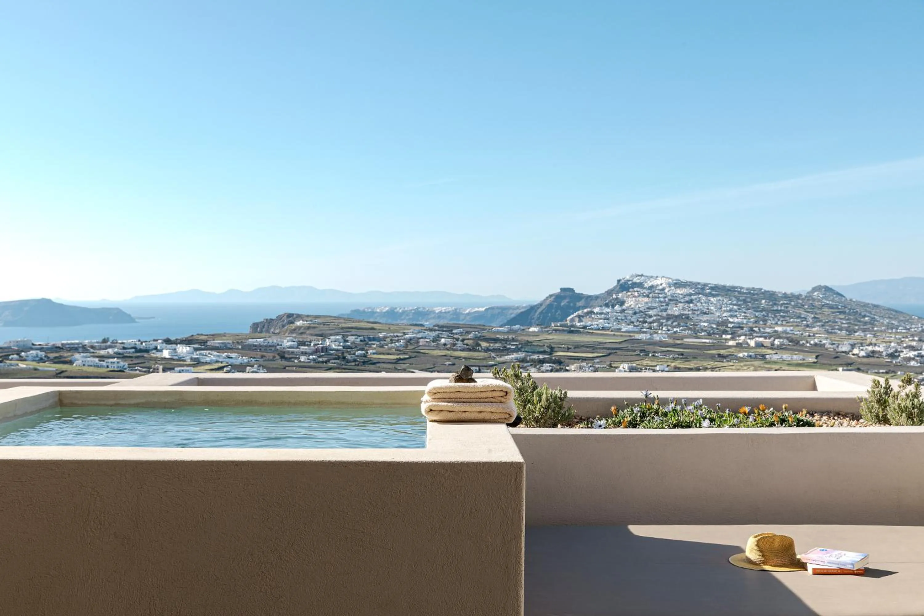 Bird's eye view in North Santorini - A Luxury Spa Hotel