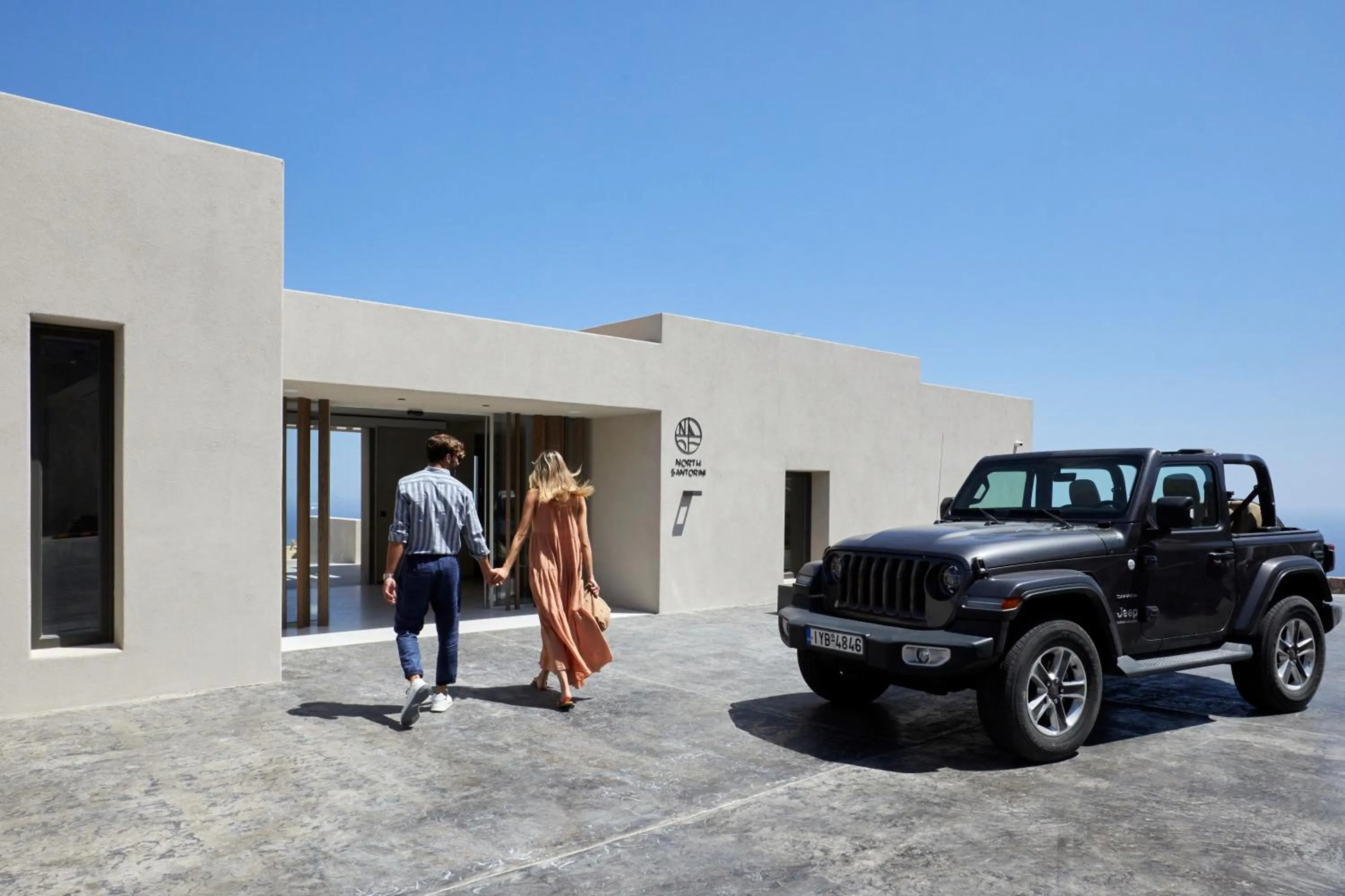 Parking in North Santorini - A Luxury Spa Hotel