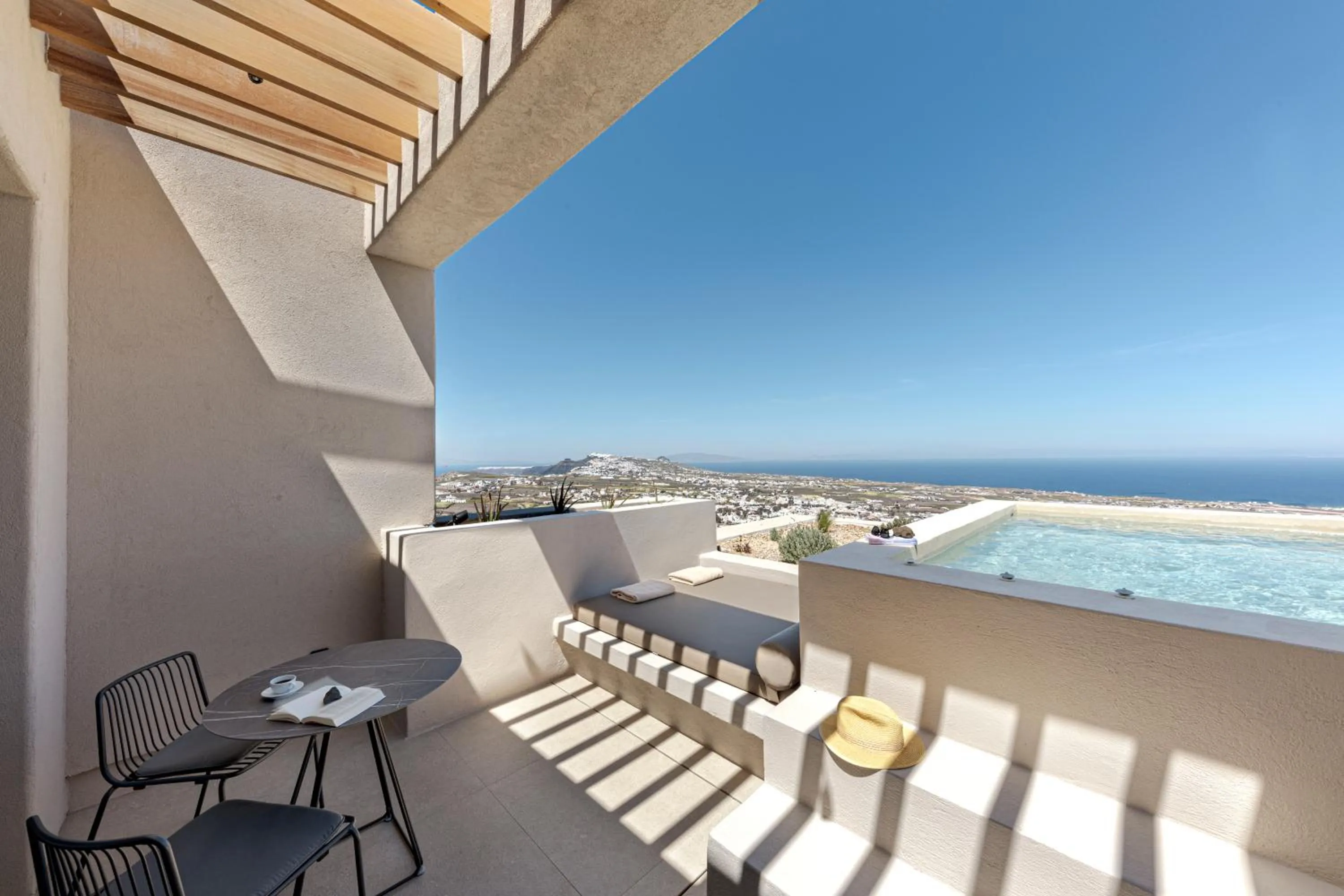 Bird's eye view in North Santorini - A Luxury Spa Hotel