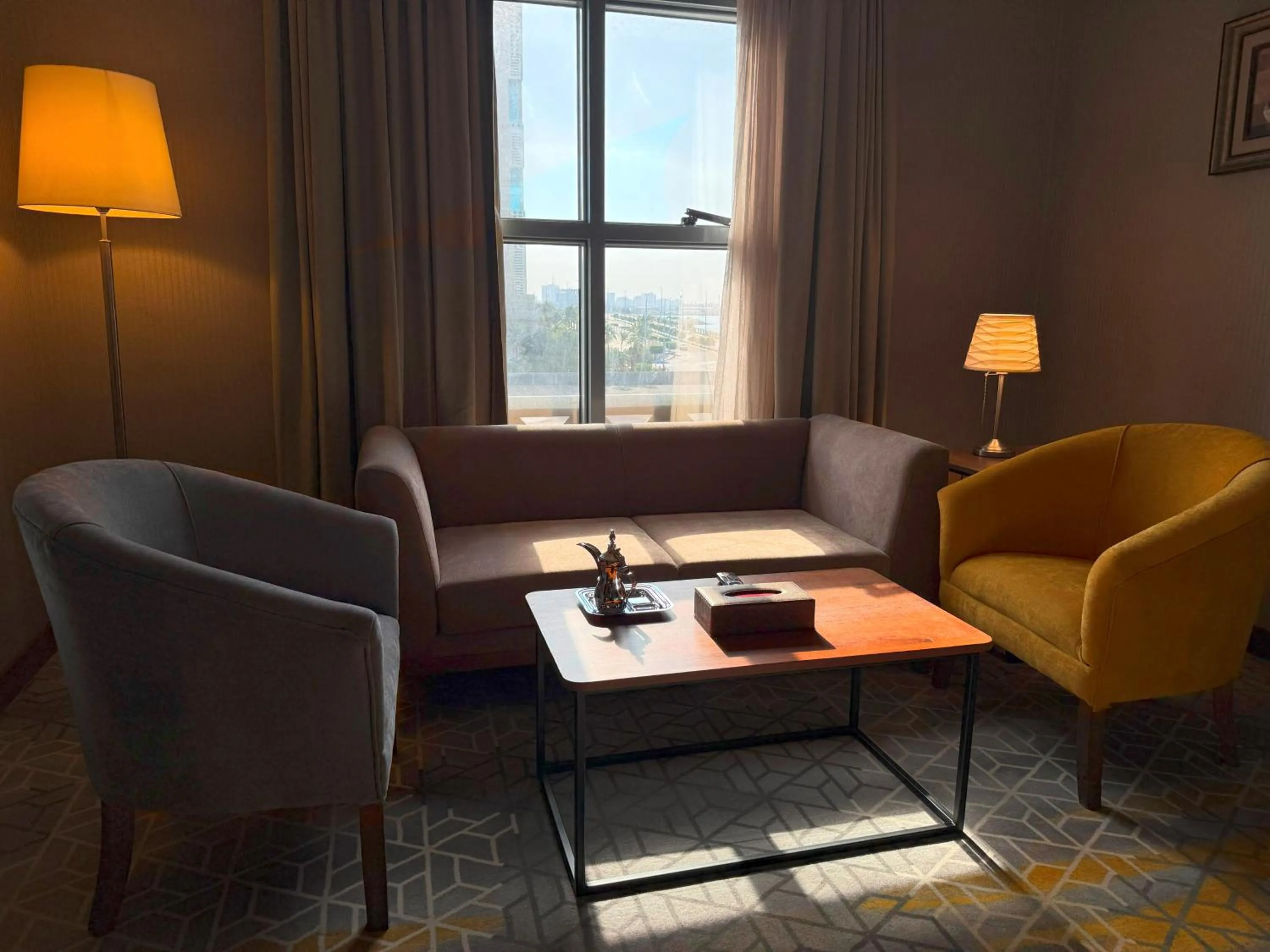 Seating area in Crown Town Hotel