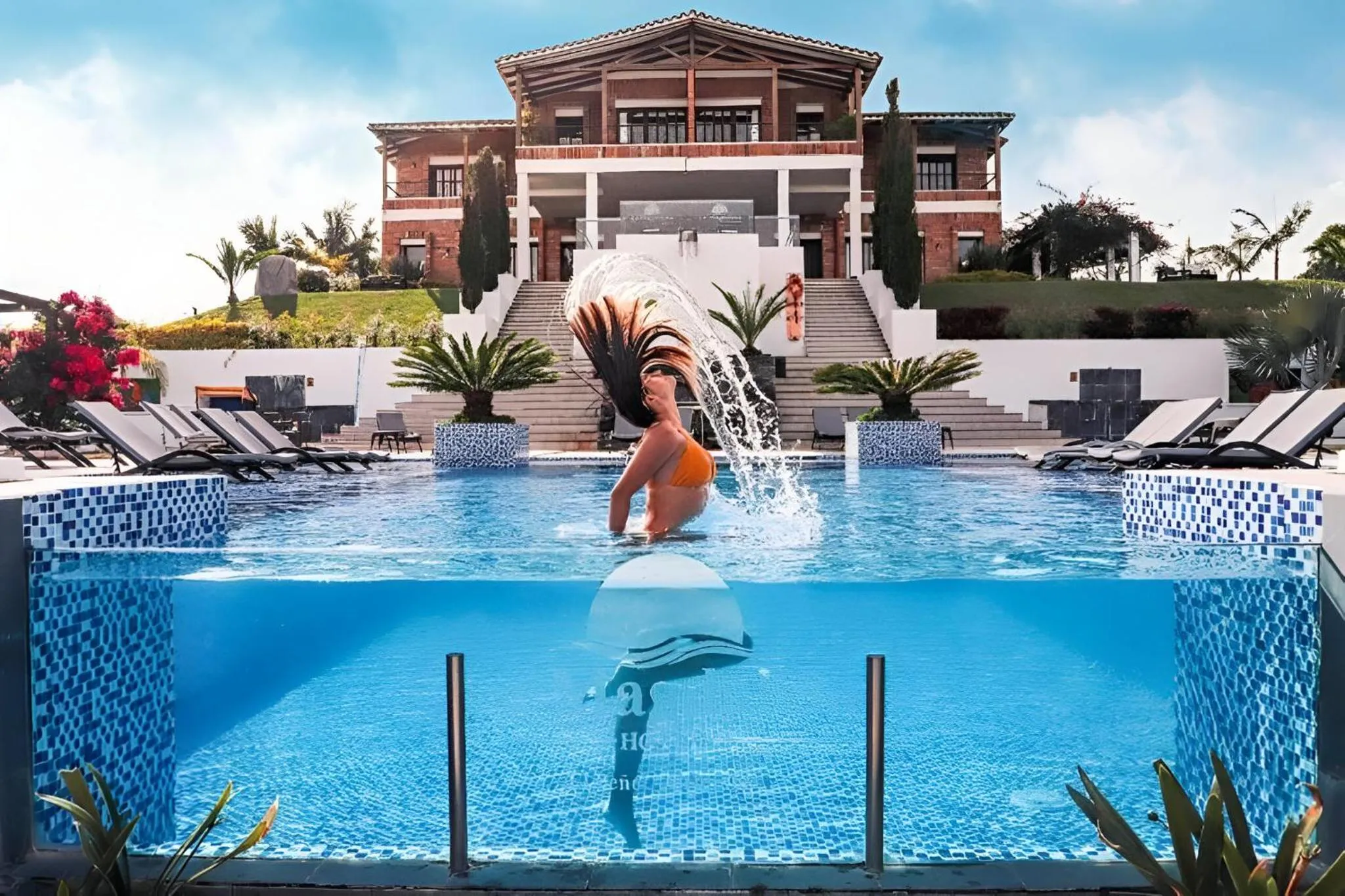 Pool view in Hotel La Magdalena