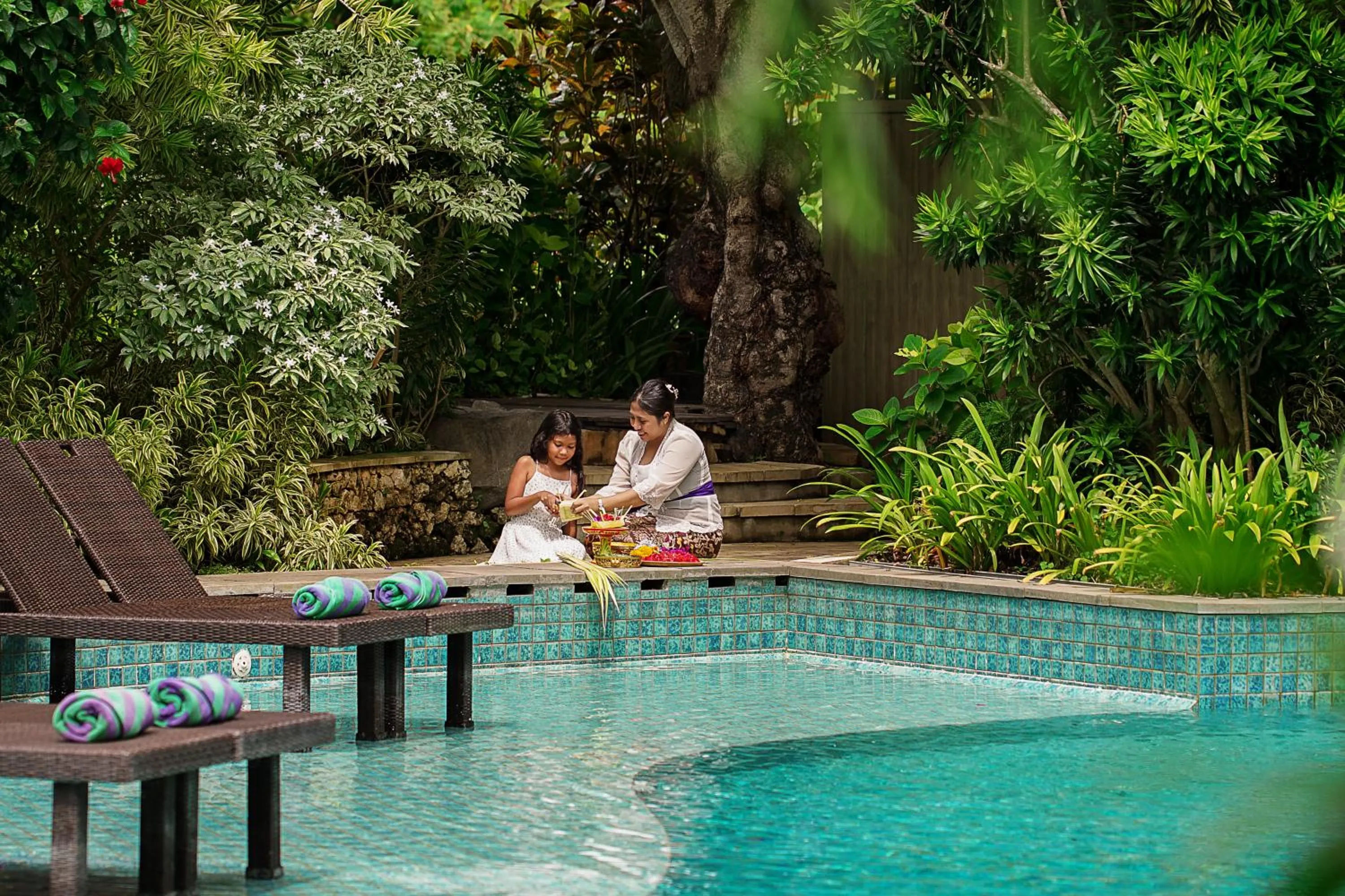 Pool view in Royal Tulip Springhill Resort Jimbaran