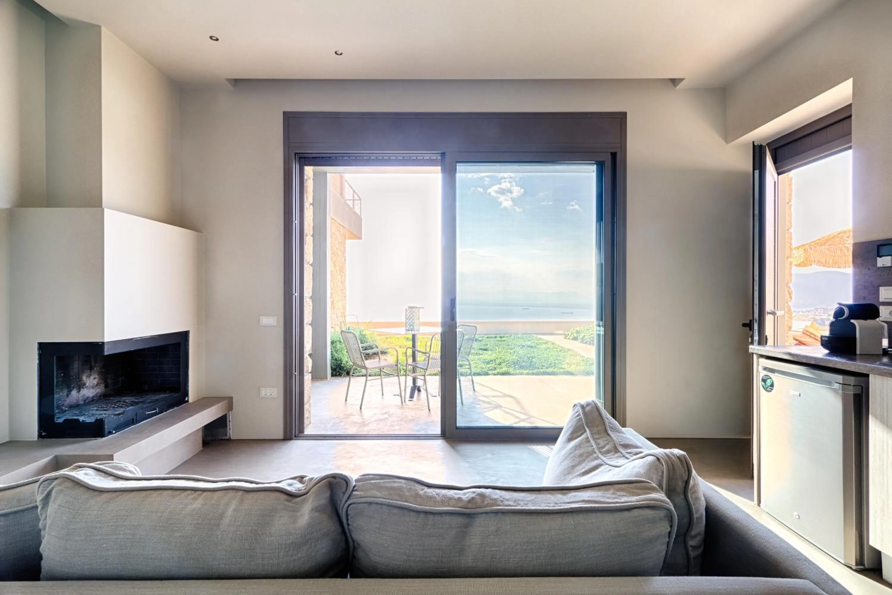 Living room in Euphoria Suites