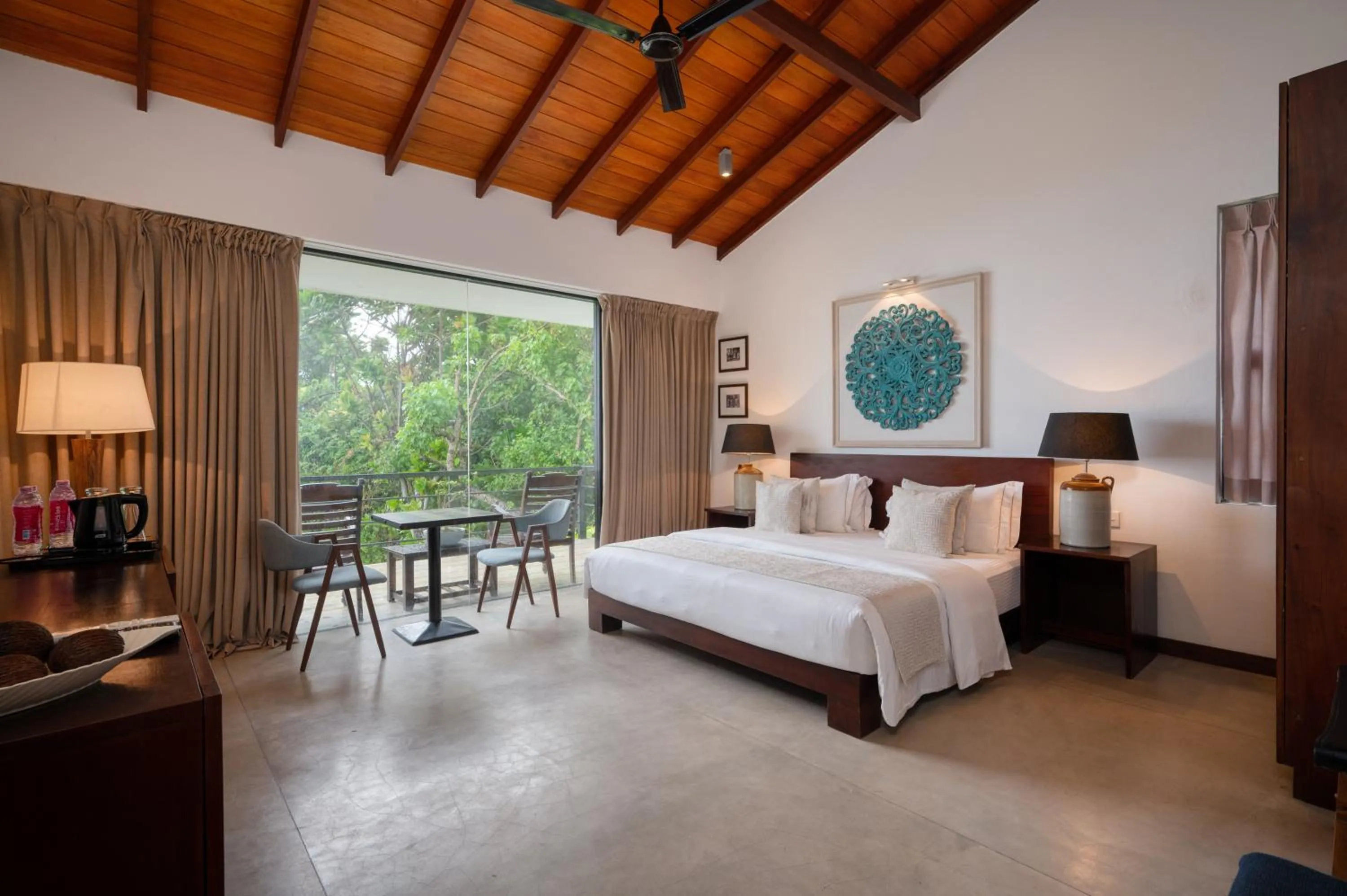 Bed in Mirissa Beach Villa