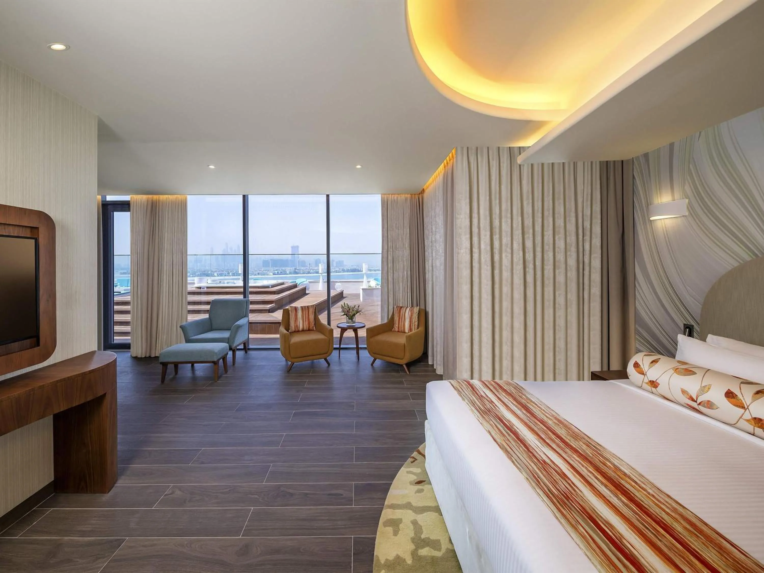 Bedroom, Bed in The Retreat Palm Dubai MGallery by Sofitel