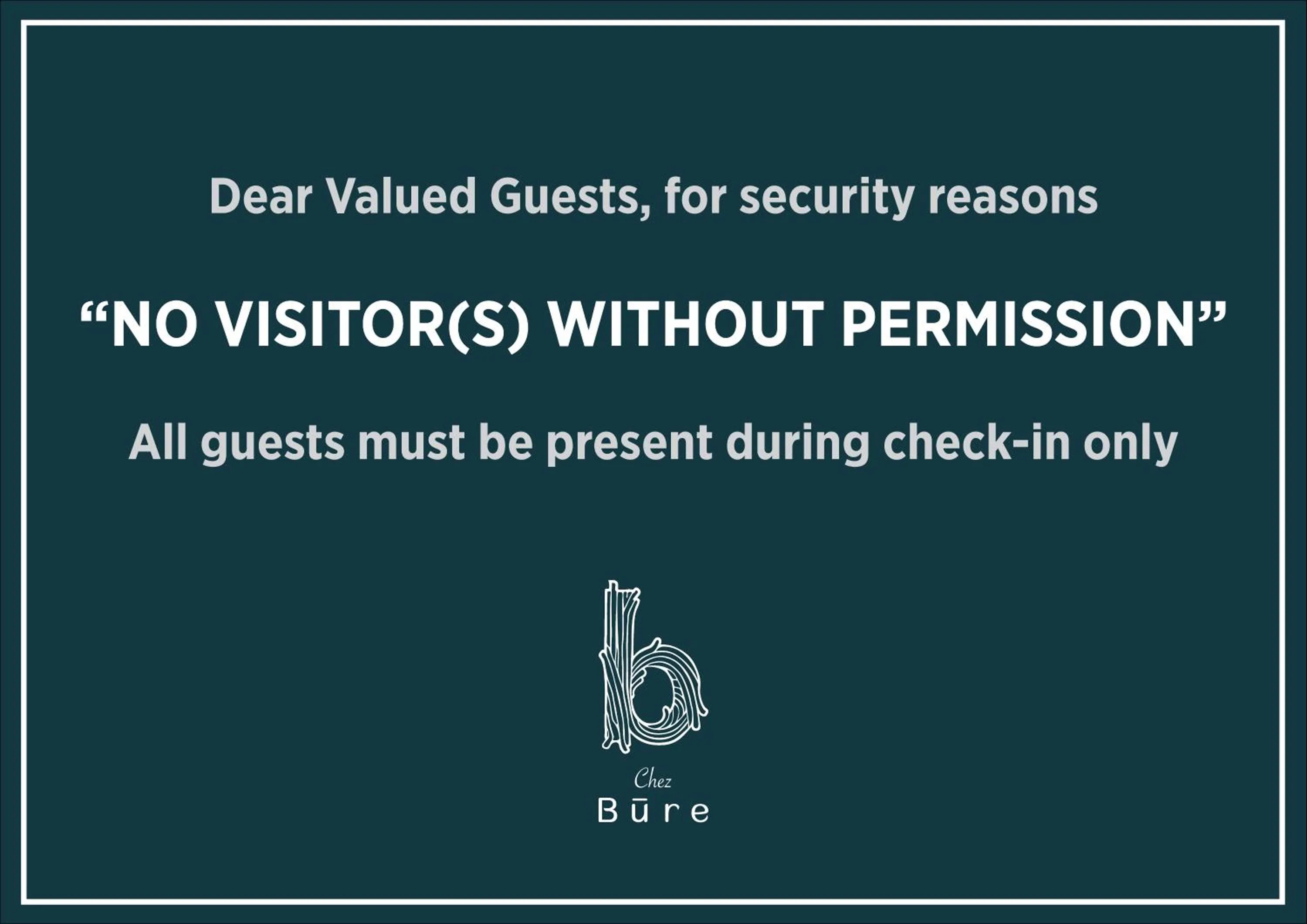 Logo/Certificate/Sign in Chez Bure - Bure Homestay