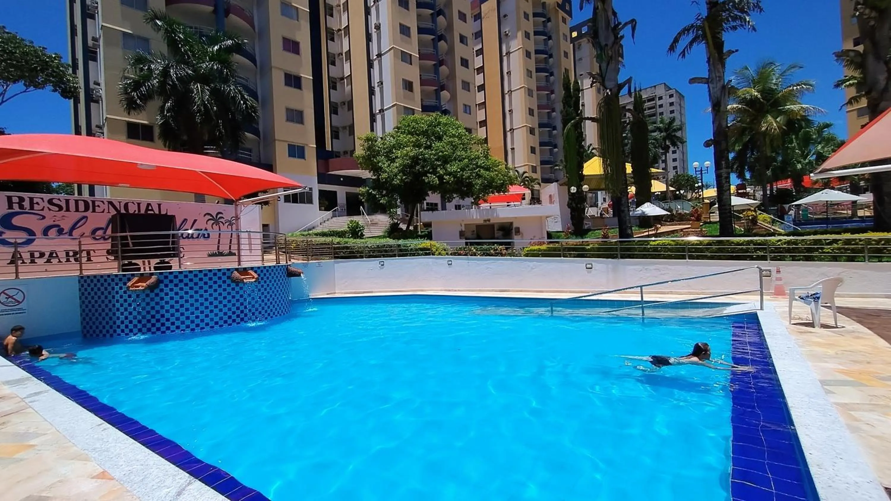 Swimming pool in Sol das Caldas Caldas Novas - ACHEI FERIAS - Com Roupa de Cama