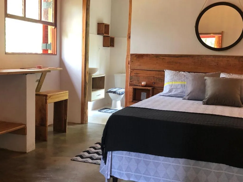 TV and multimedia, Bed in Pousada Chalés da Lua