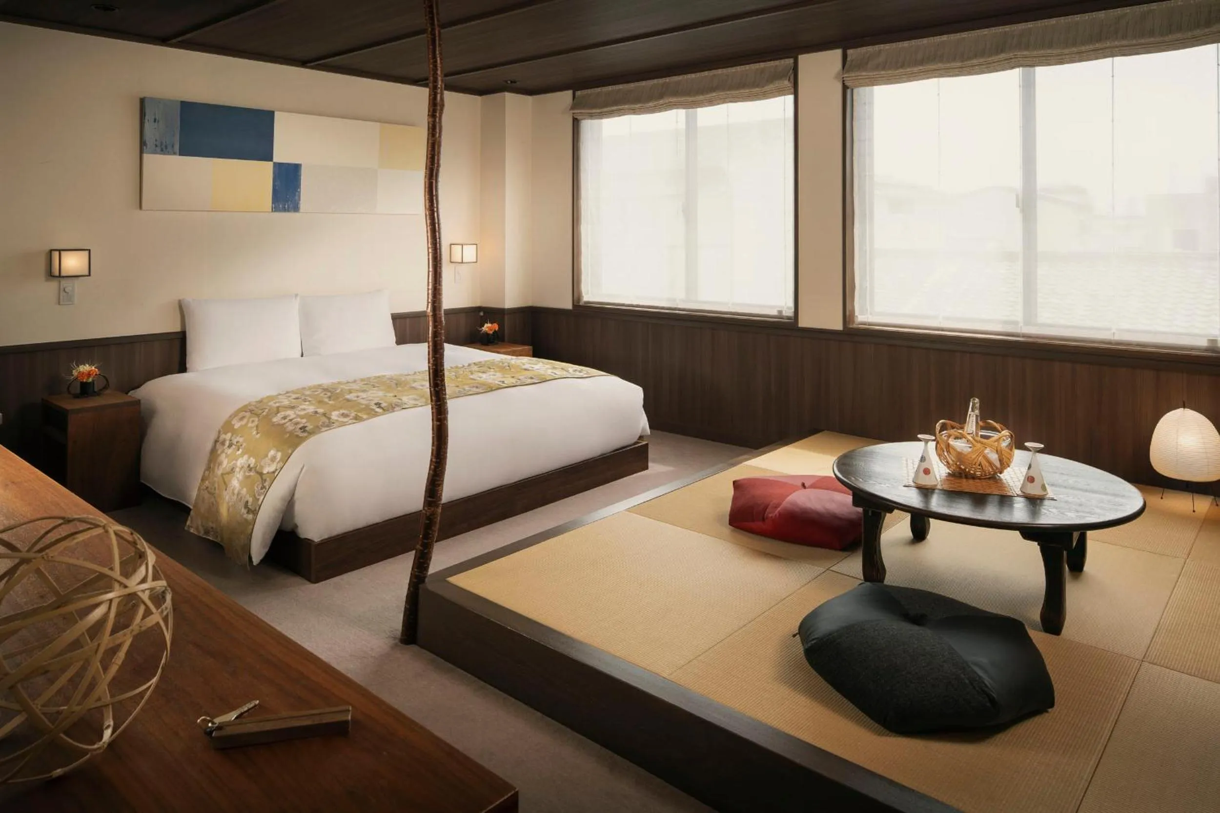 Photo of the whole room, Bed in THE JUNEI HOTEL Kyoto Imperial Palace West
