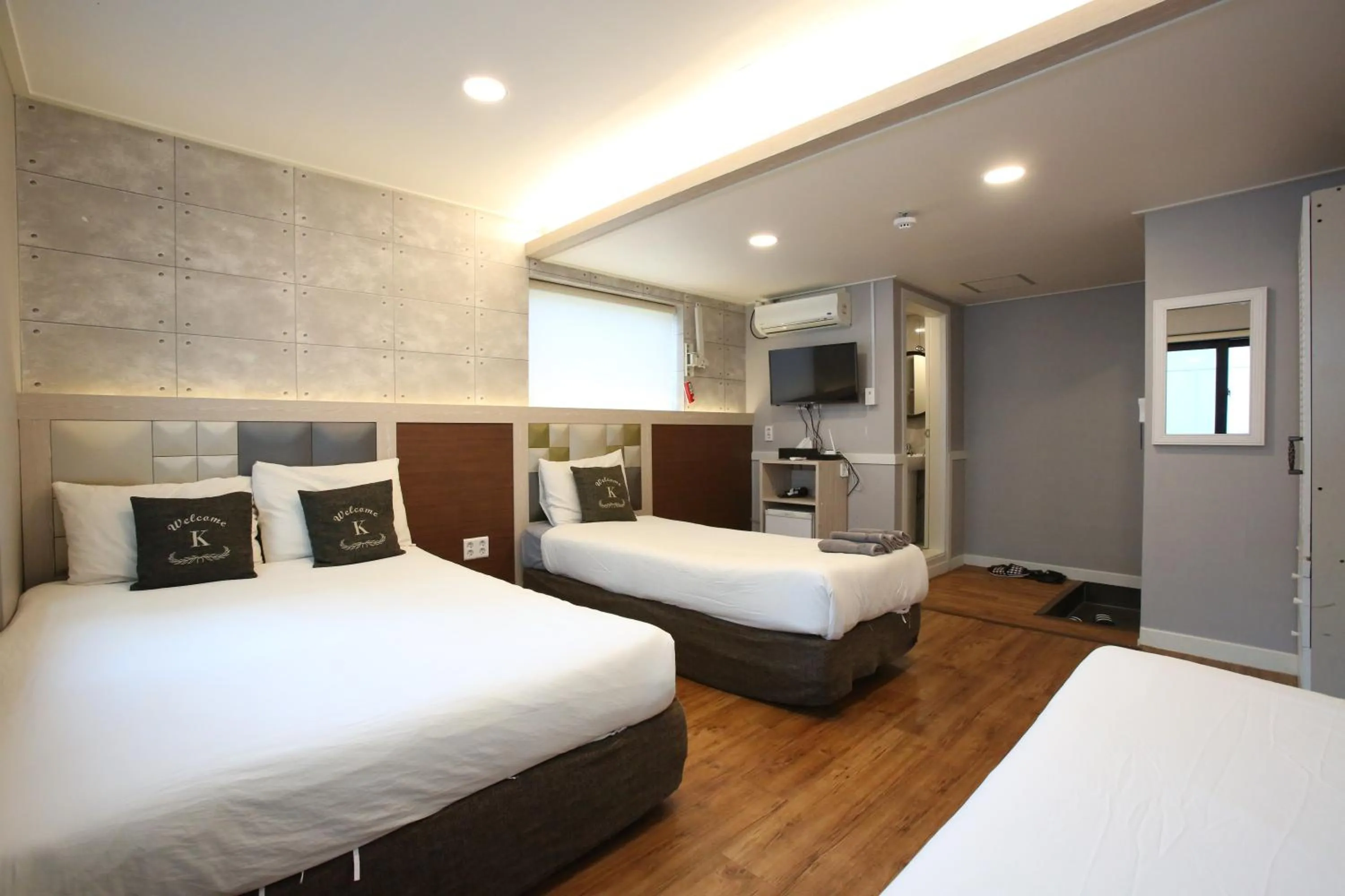 Bed in K-Guesthouse Seomyeon 1