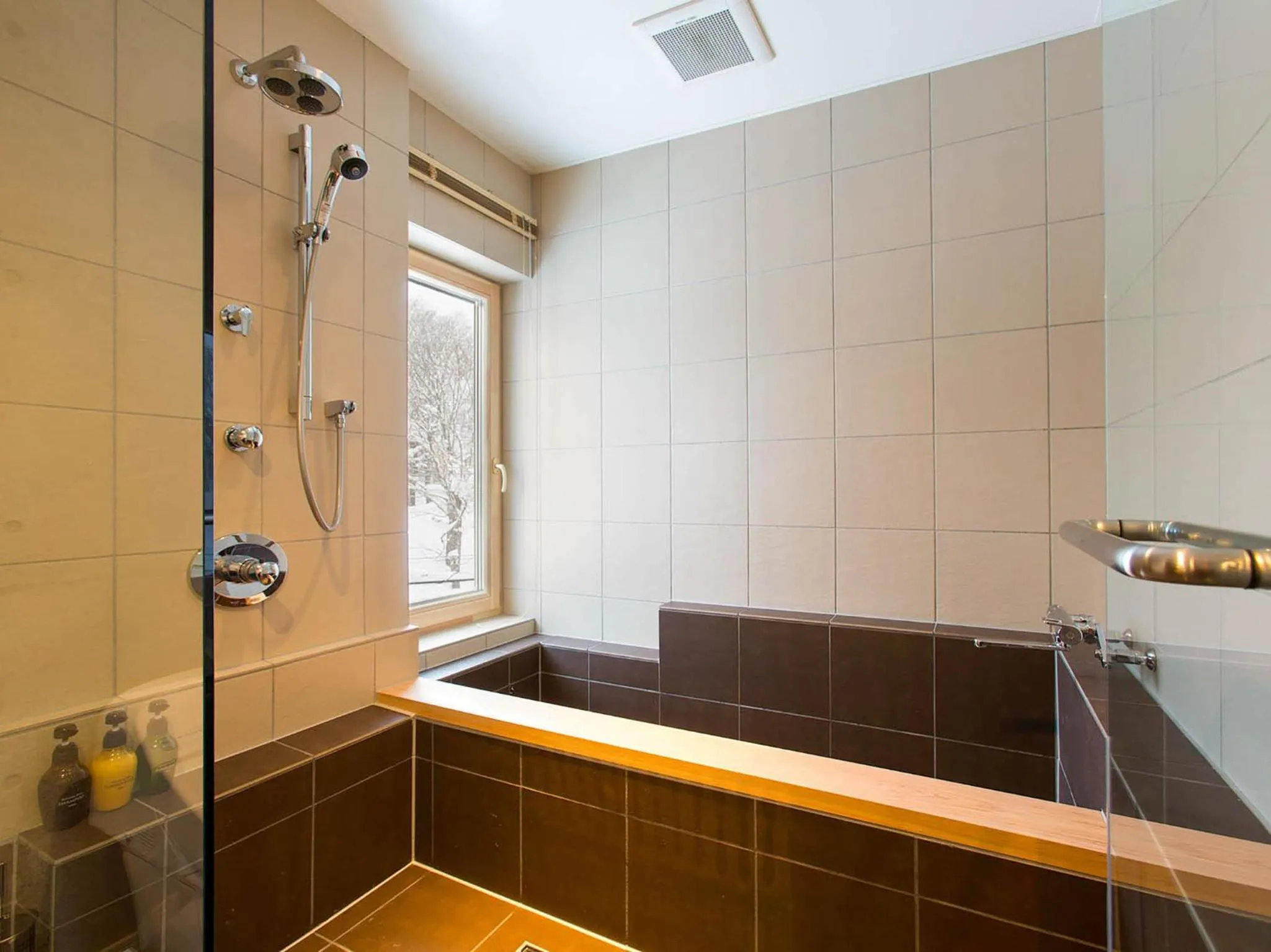 Bathroom in Mizunara Chalet