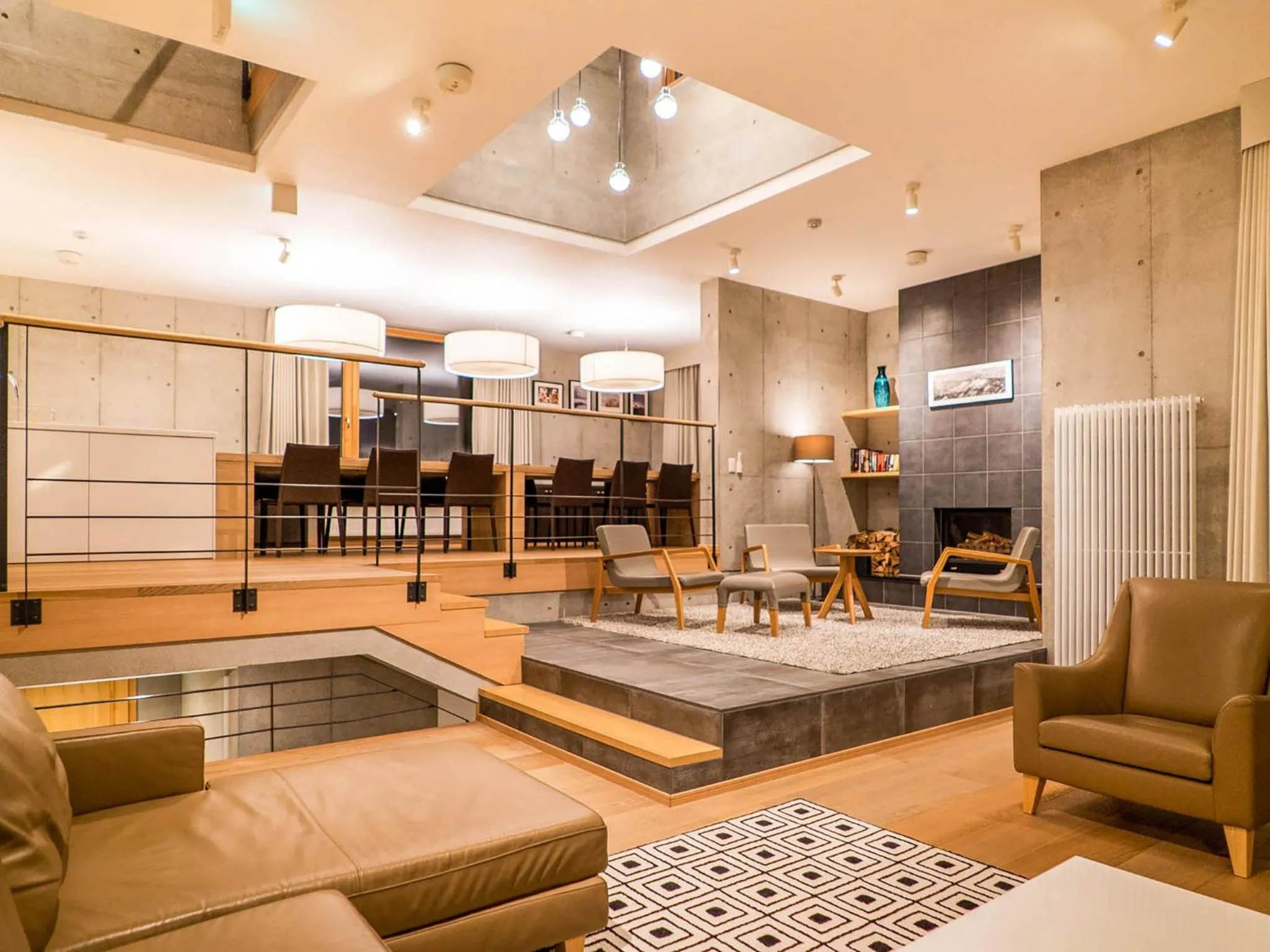 Living room in Mizunara Chalet