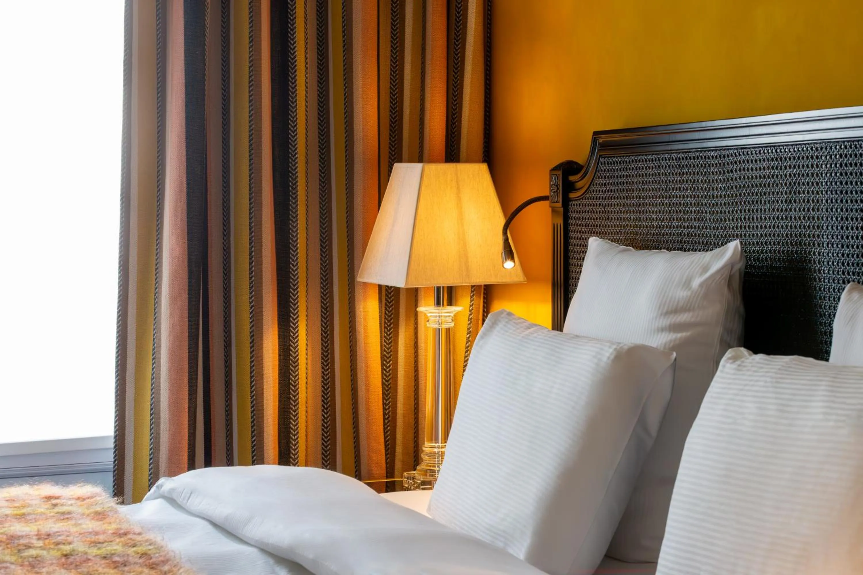 Decorative detail, Bed in New Hotel République