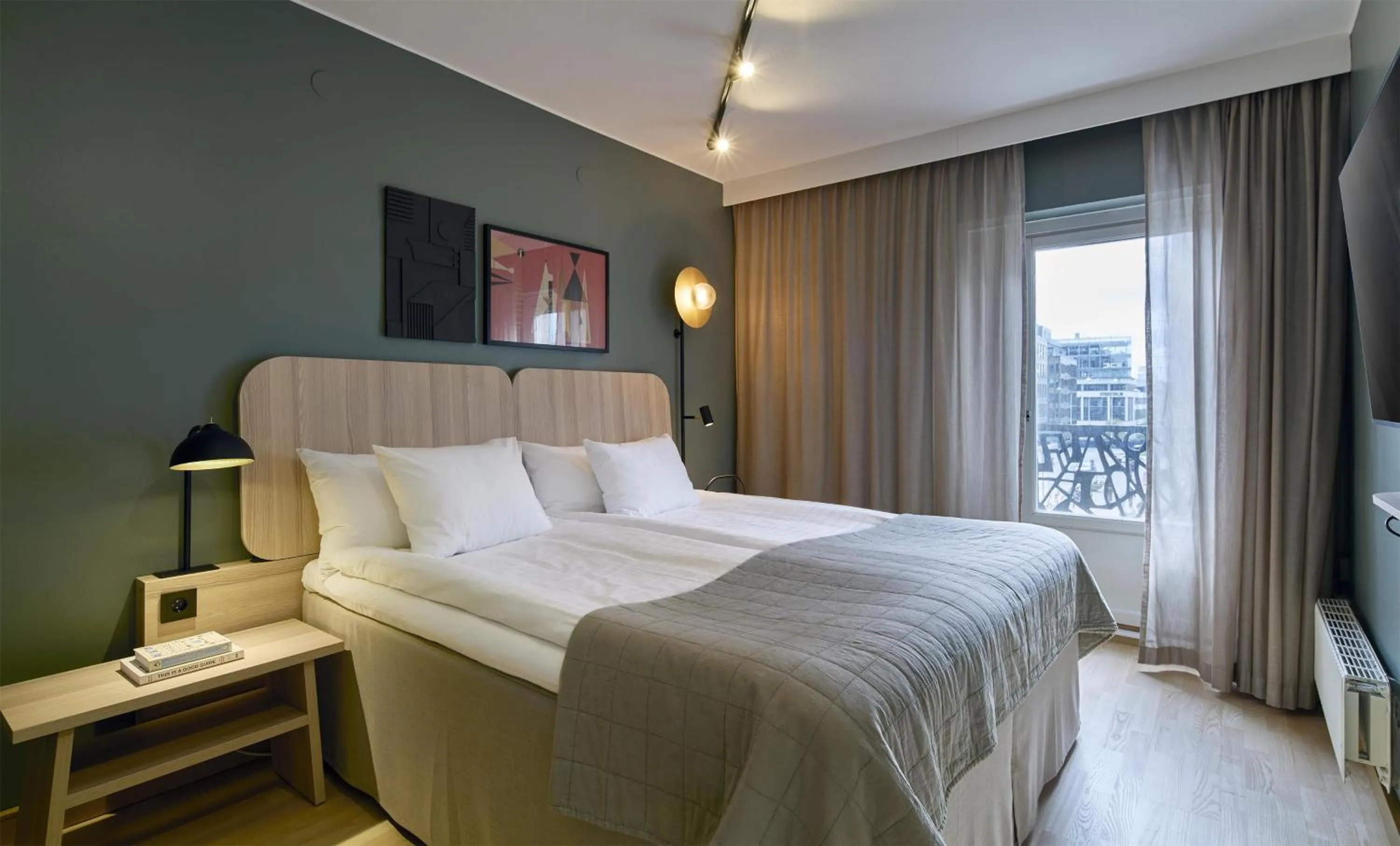 Bedroom, Bed in Scandic Malmen