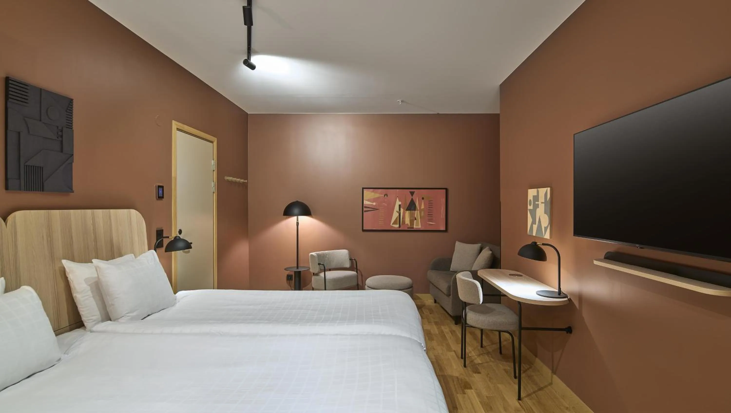 Bedroom, Bed in Scandic Malmen