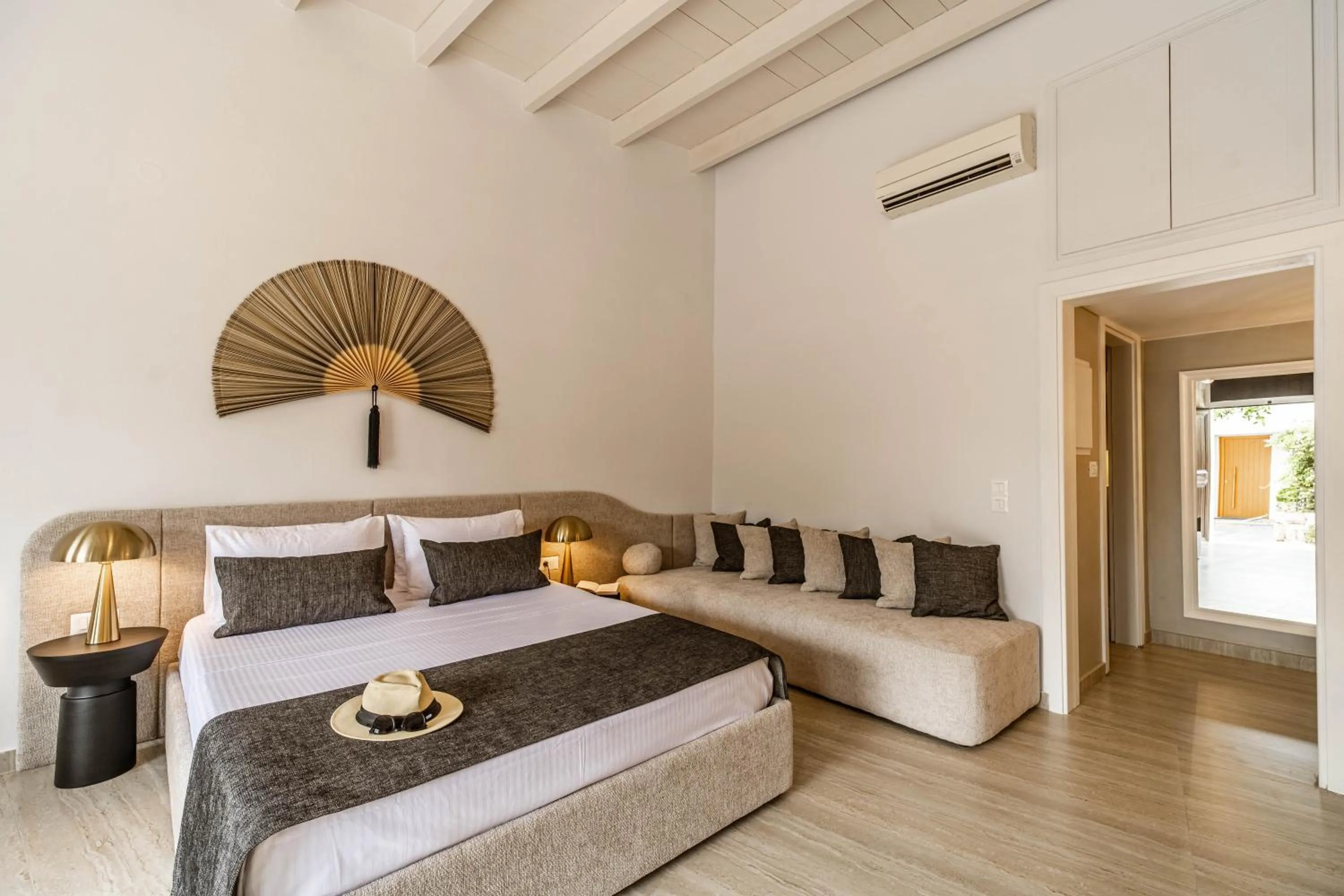 Bed in Lithinon Luxury Suites with Free Parking