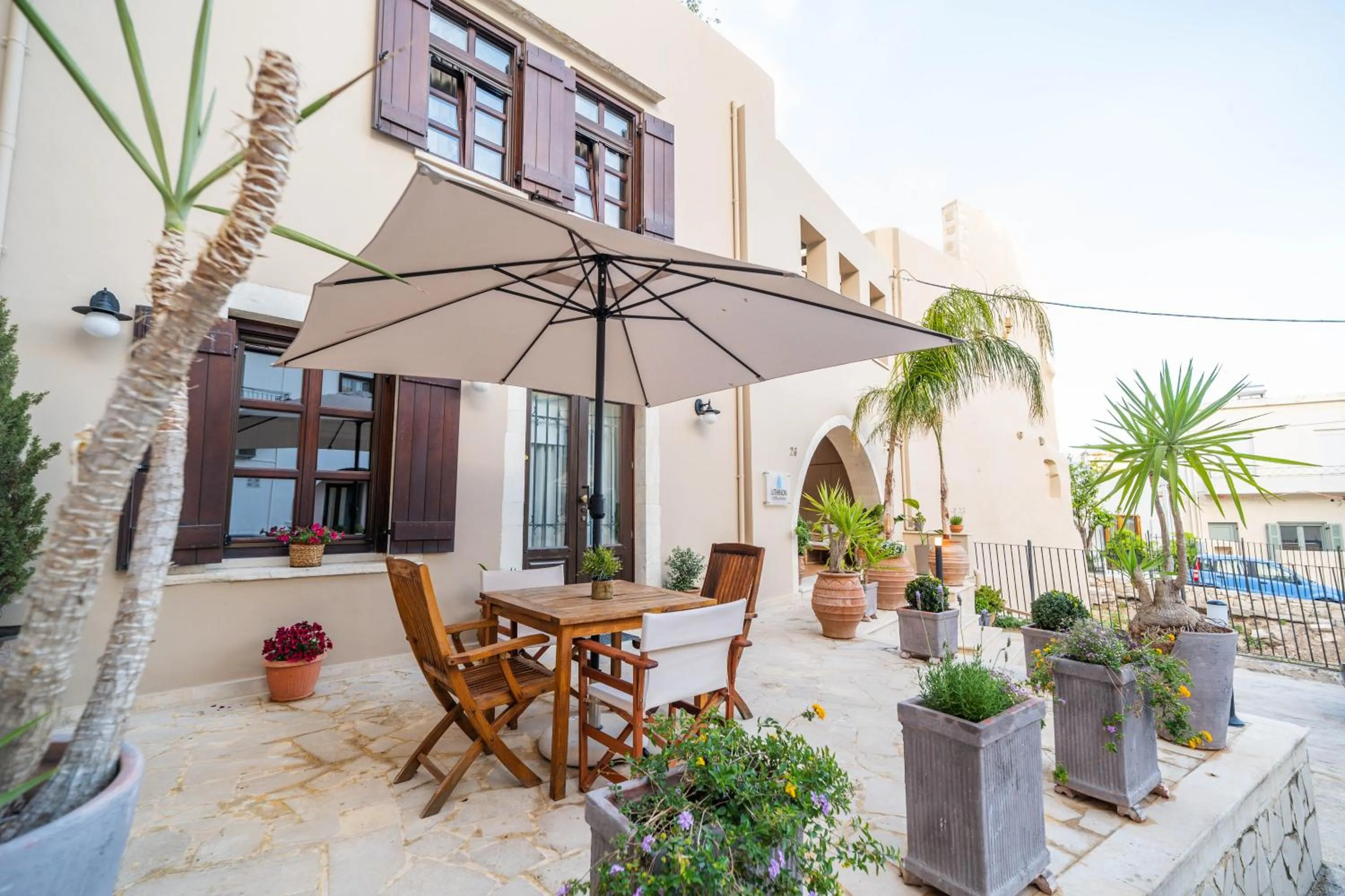 Patio in Lithinon Luxury Suites with Free Parking