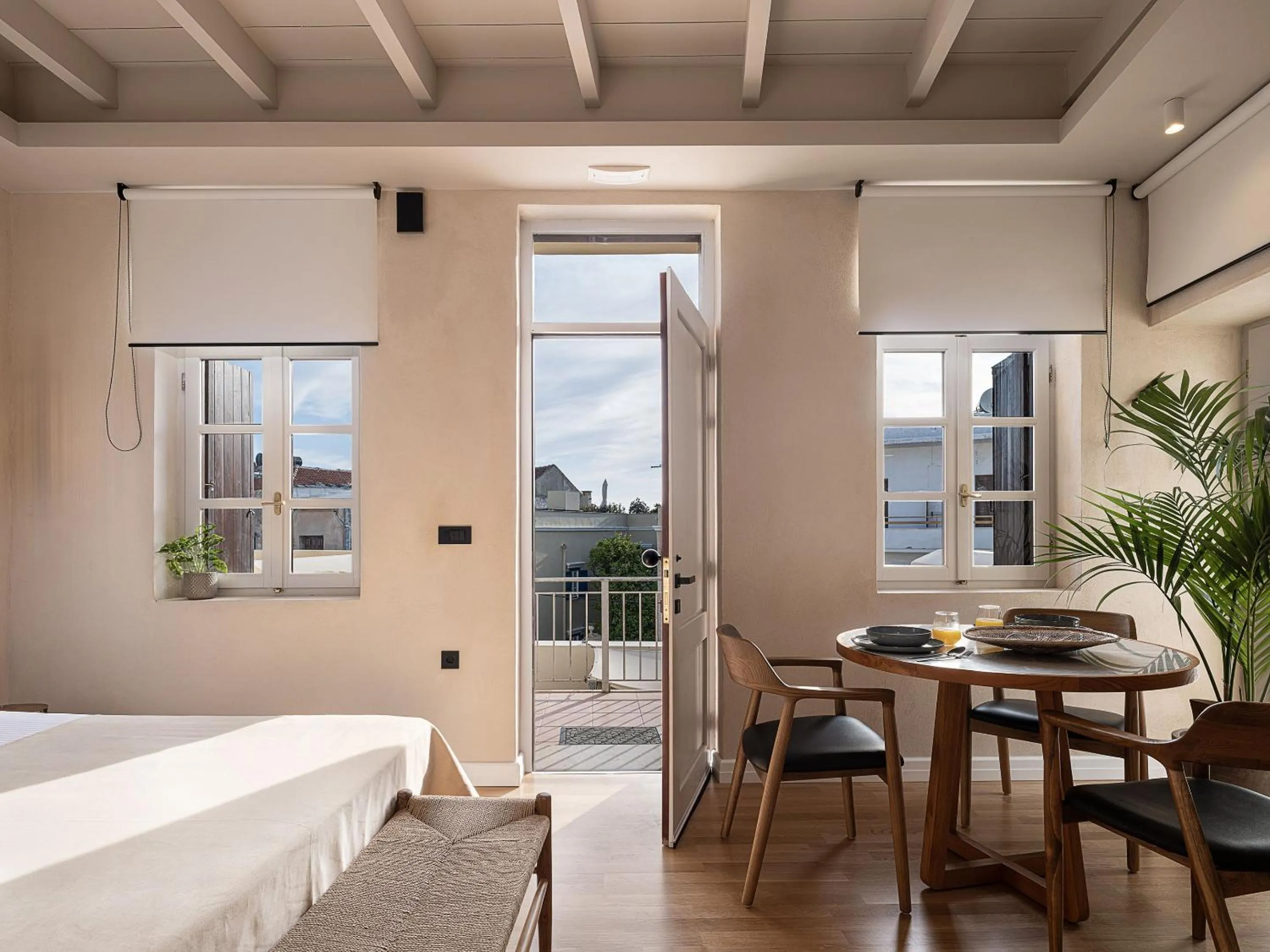 Bed in Lithinon Luxury Suites with Free Parking