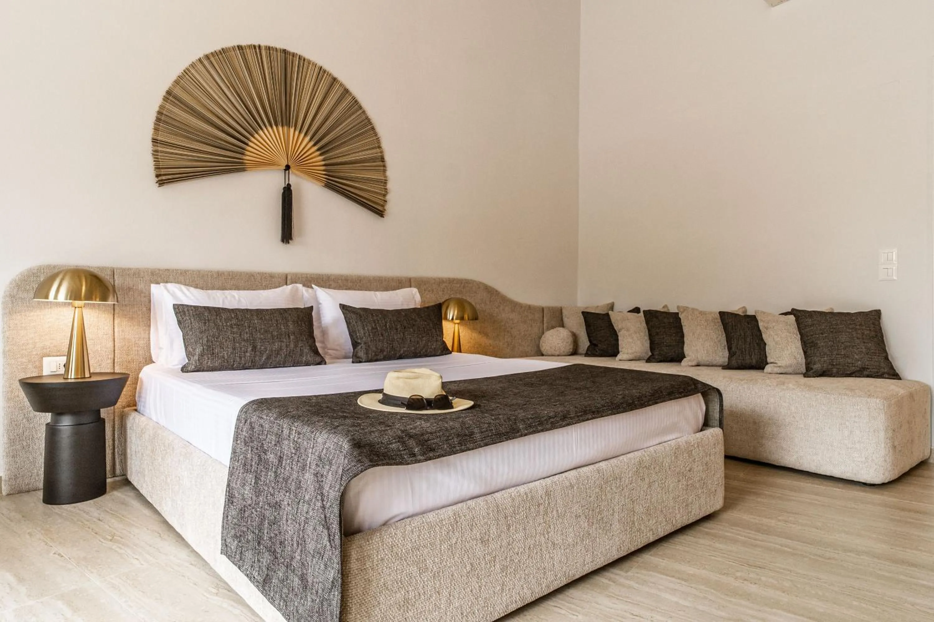 Bed in Lithinon Luxury Suites with Free Parking