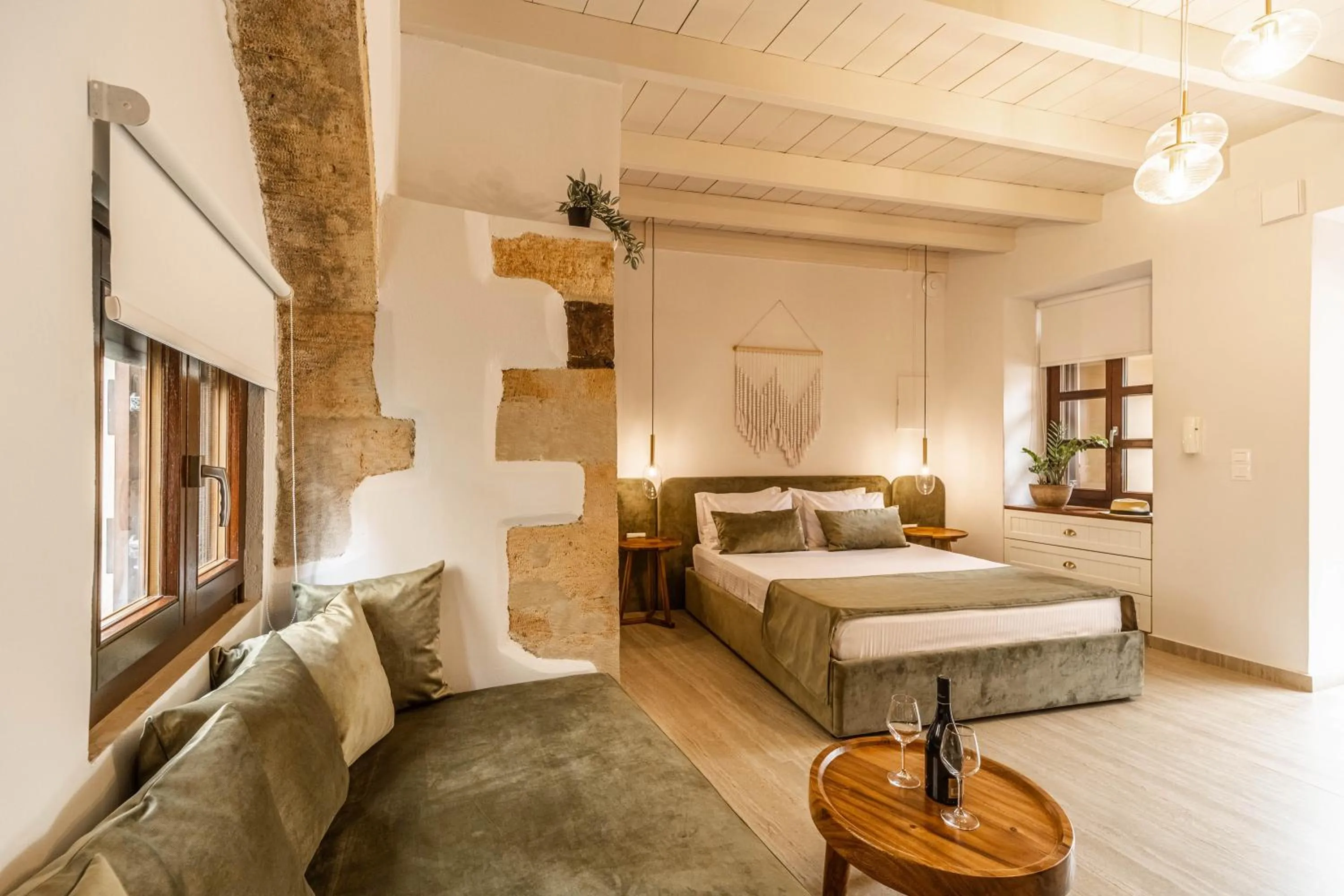 Bed in Lithinon Luxury Suites with Free Parking