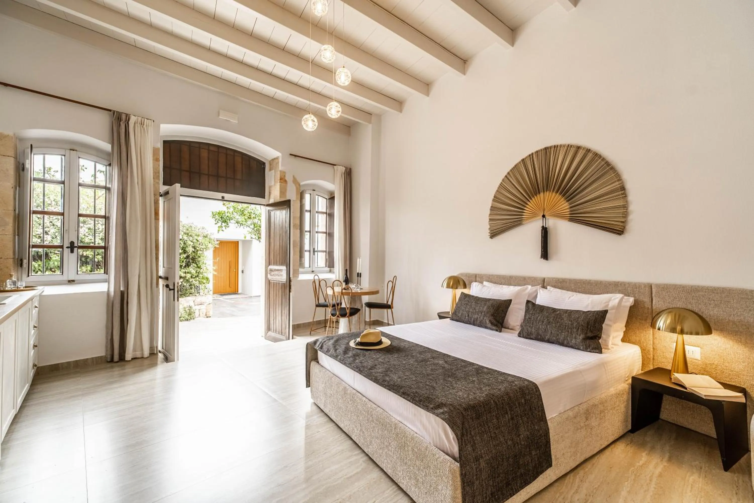 Bed in Lithinon Luxury Suites with Free Parking