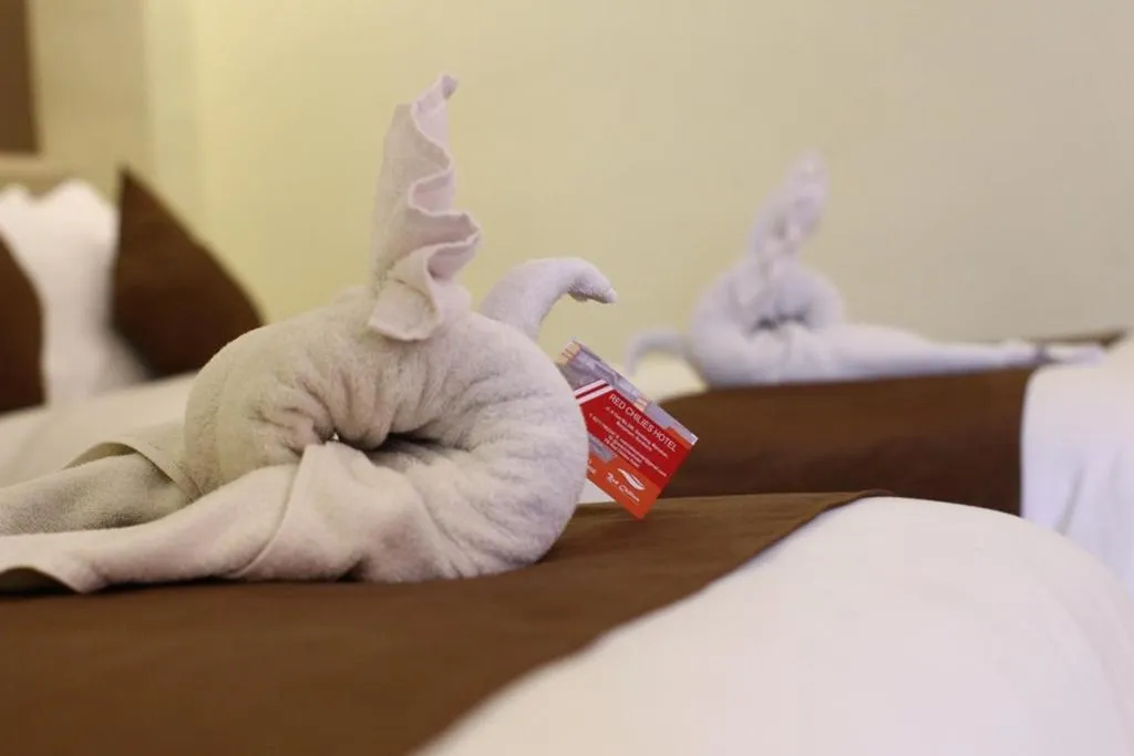 Bed in Red Chilies Hotel