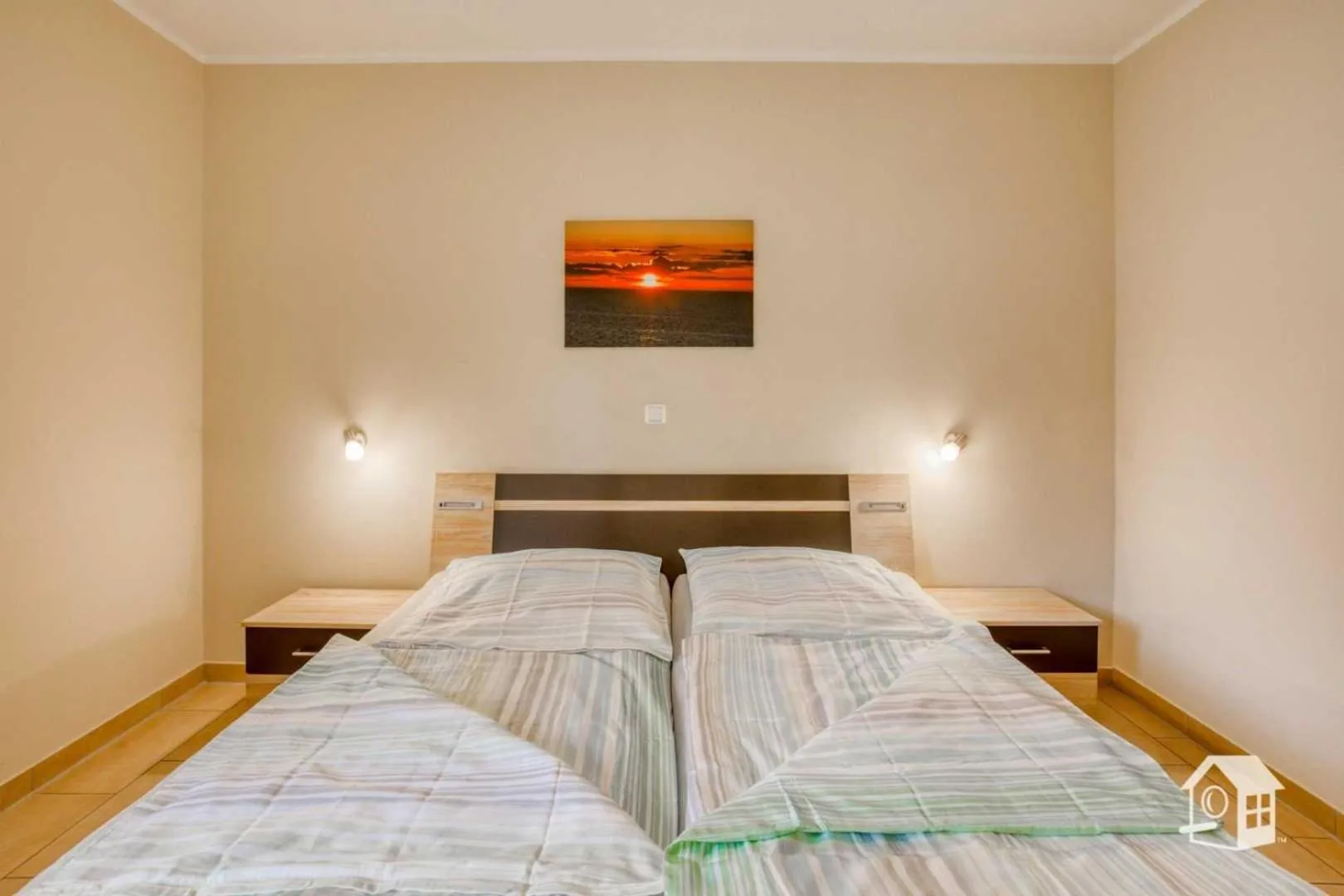 Bed in Appartement Sundevit